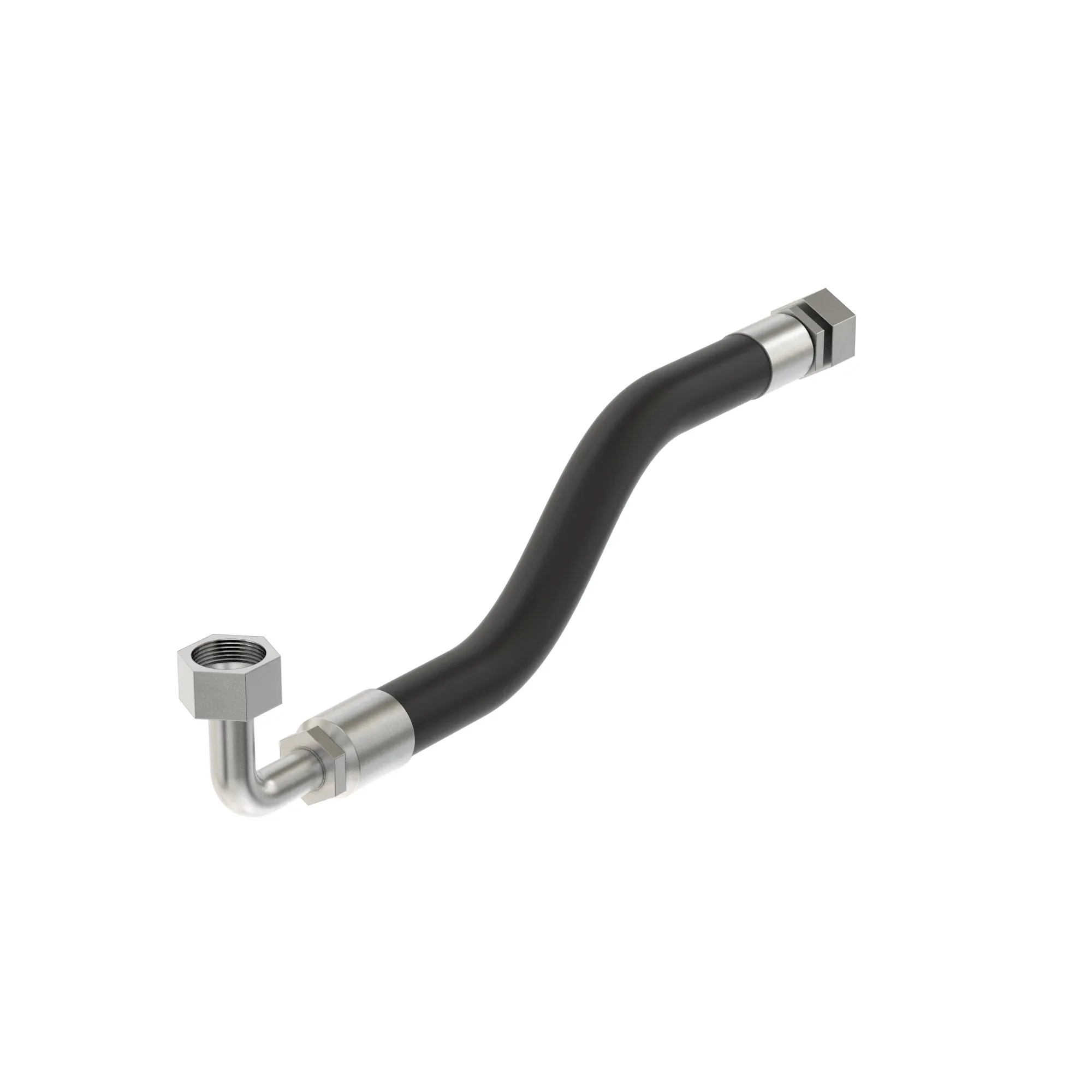John Deere Oil Cooler Fabricated Hydraulic Hose (Thermostatic Control Valve to Vapor Condenser) - AXT12321