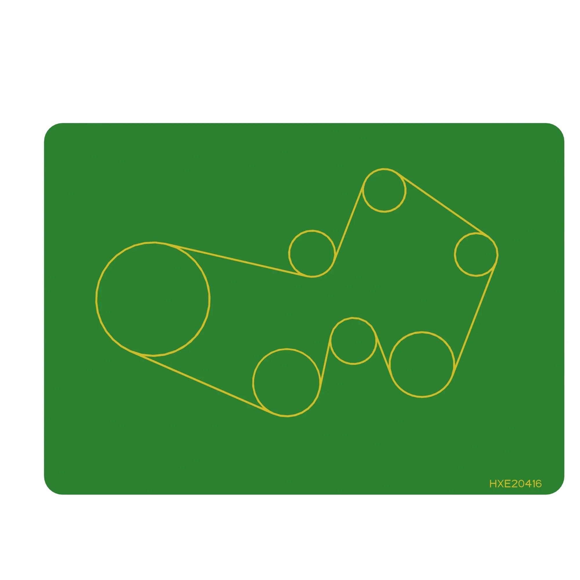 John Deere 13.5L IT4 STS Front Accessor Label - HXE20416