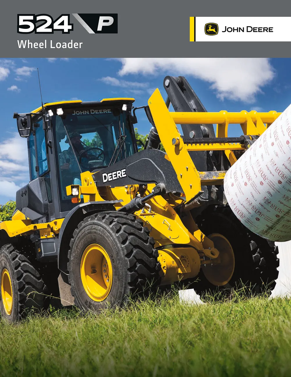 524 P-Tier Mid-Size Wheel Loader Brochure cover