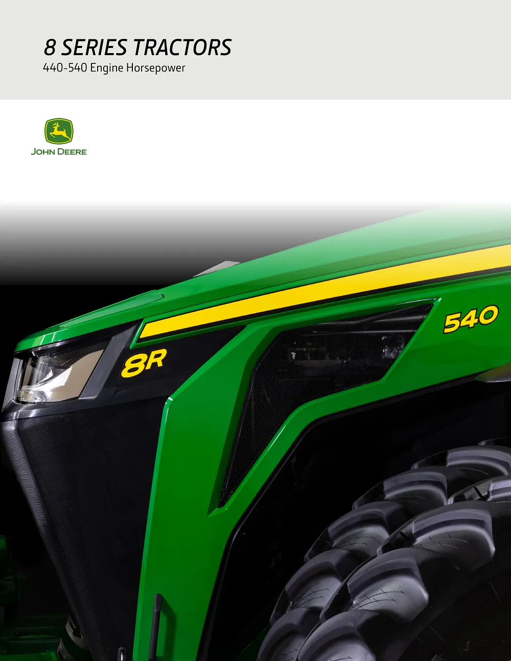 High-Horsepower 8R/8RX Tractors Product Brochure cover