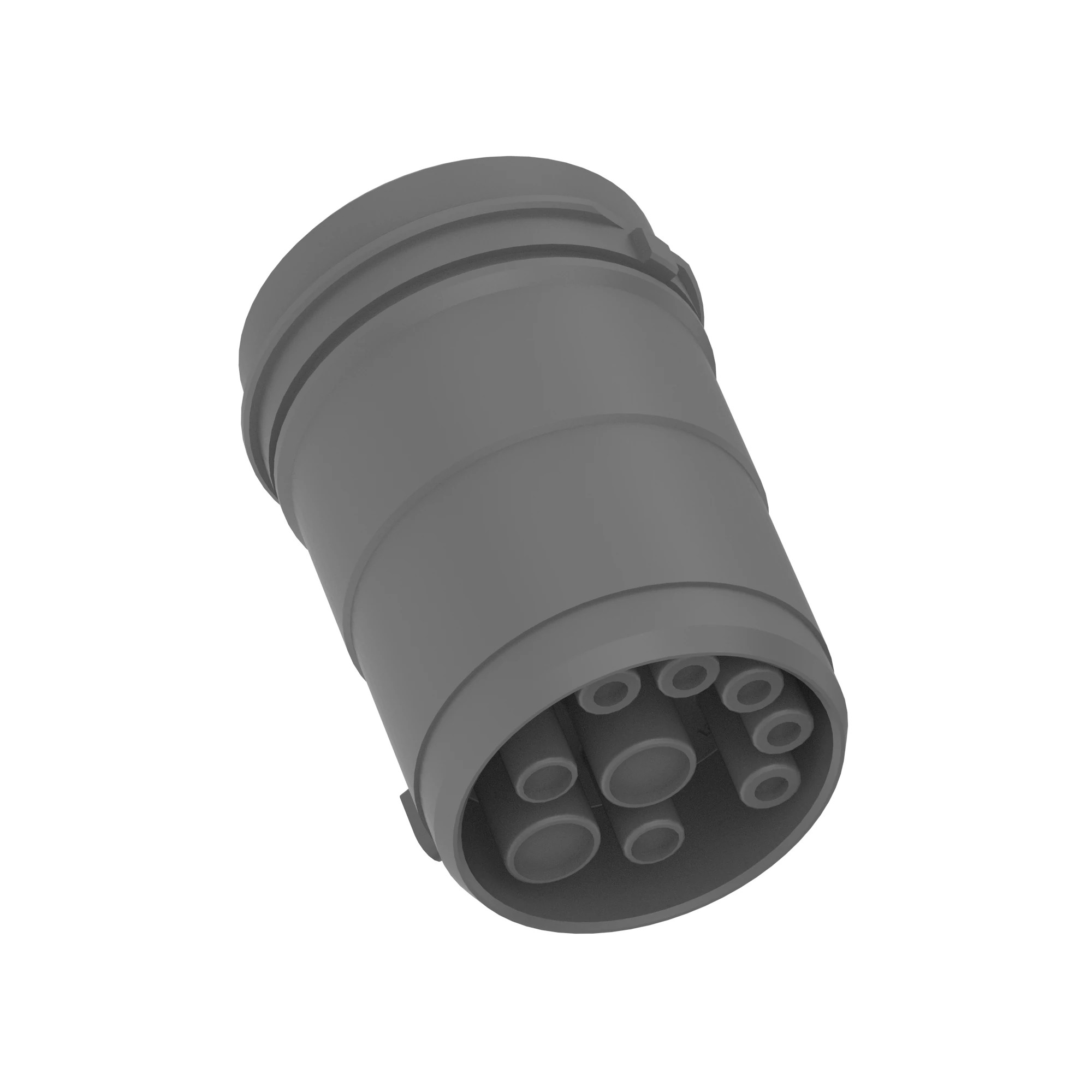 CONN TYCO HD30 9W MS LTGRY ALUM