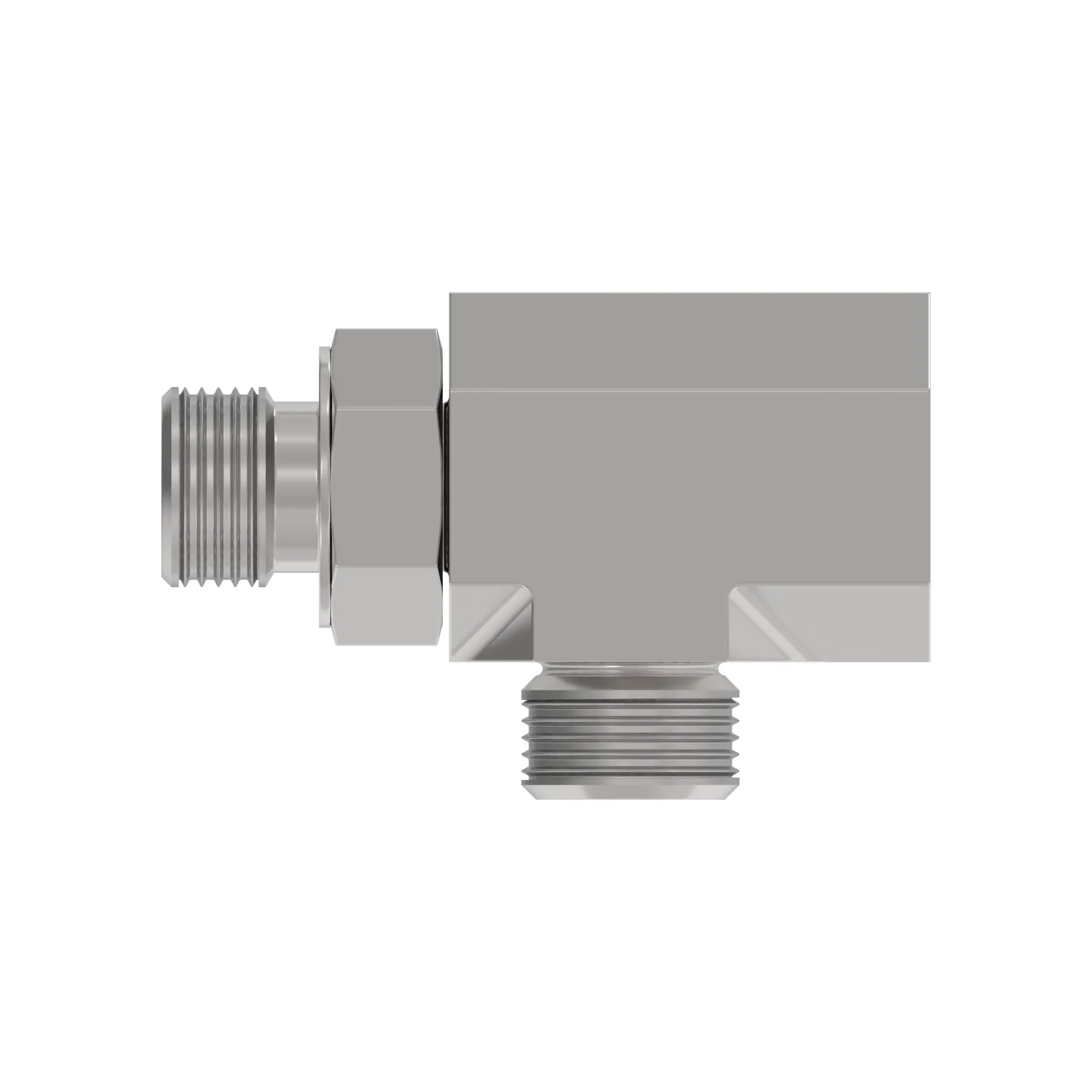 TEE FITTING, ADJ STUD RUN TEE, ORFS