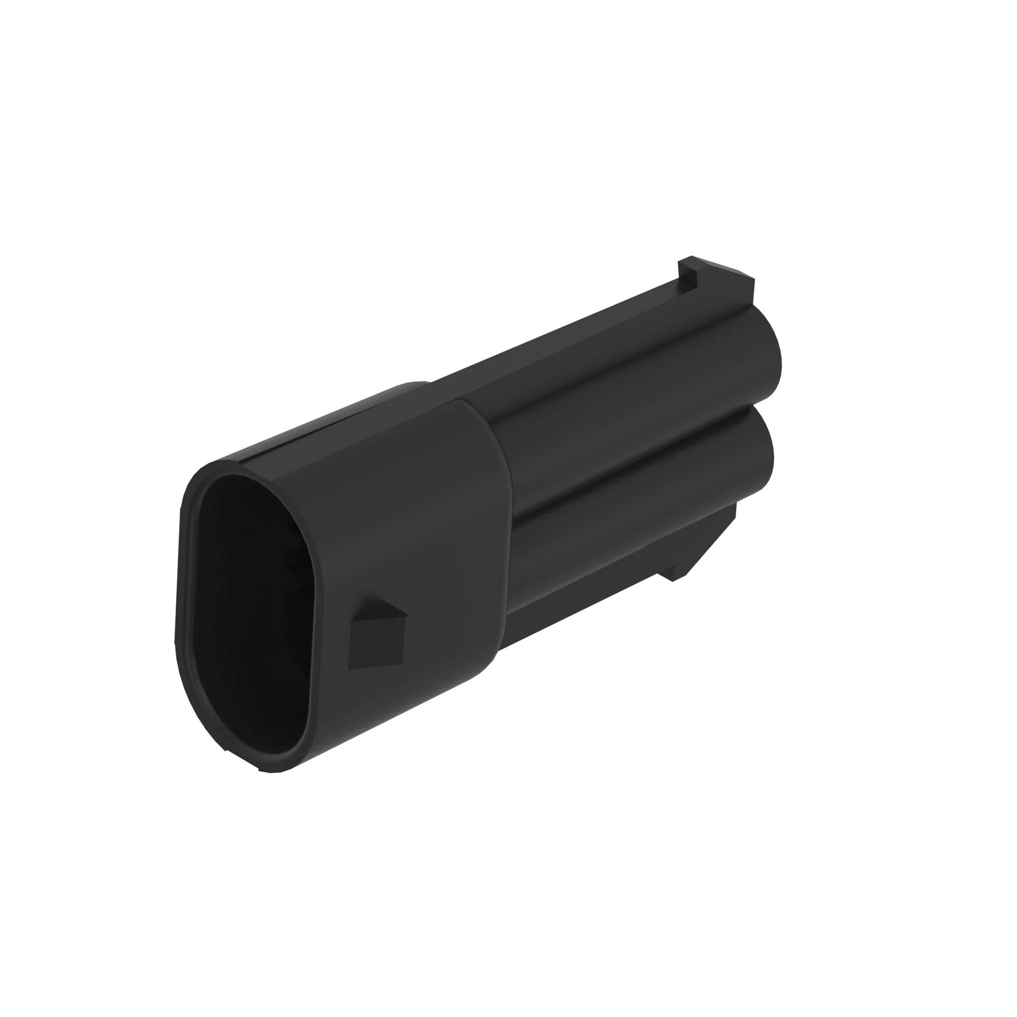 John Deere Black Internal Electrical Connector Housing, 2 Cavities - 57M8958