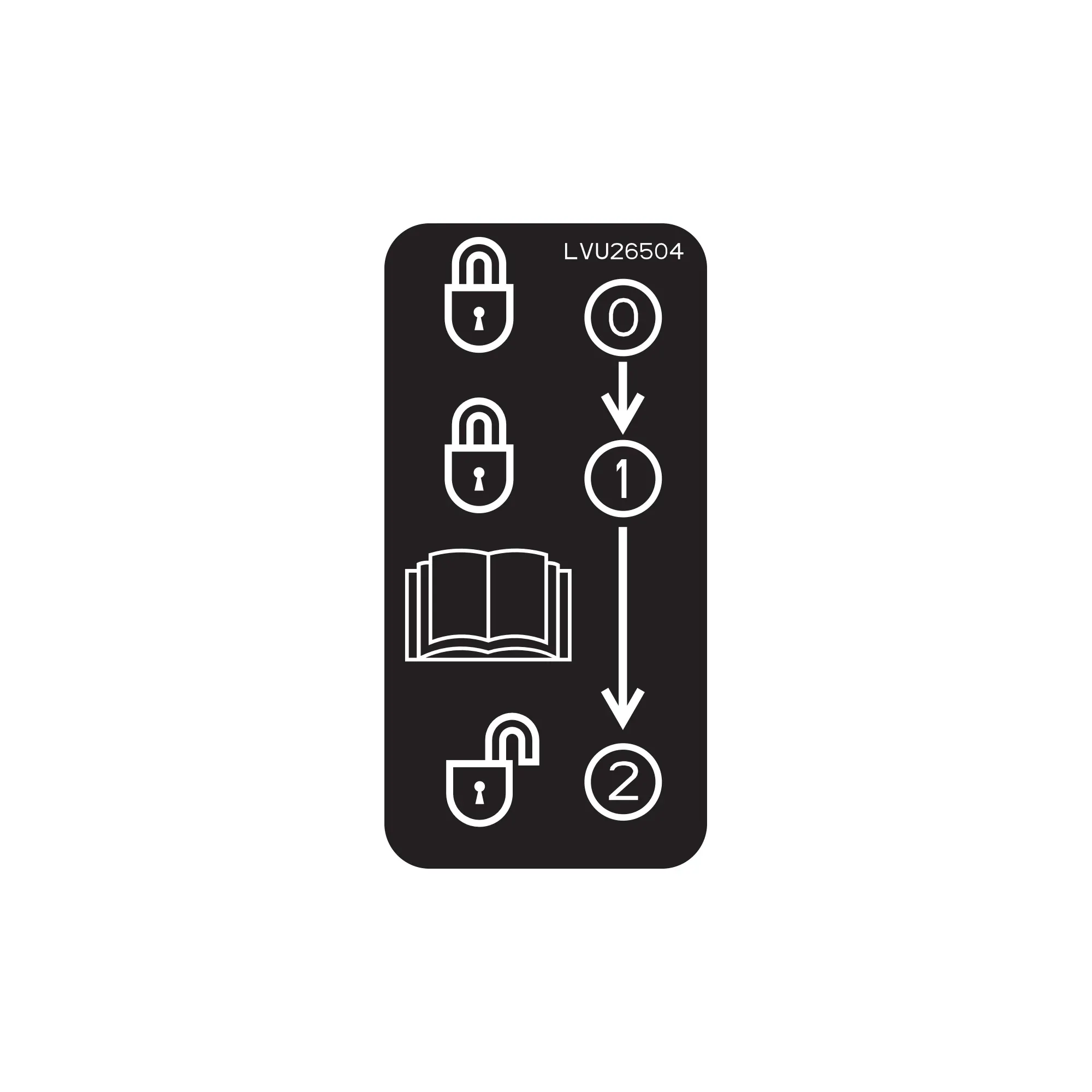John Deere SCV Lock Label - LVU26504