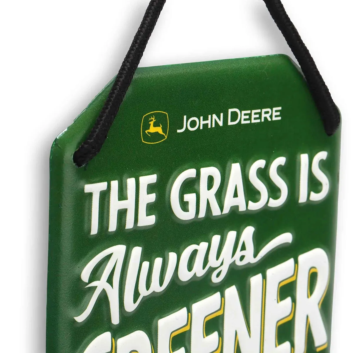 Grass is Greener Metal Sign