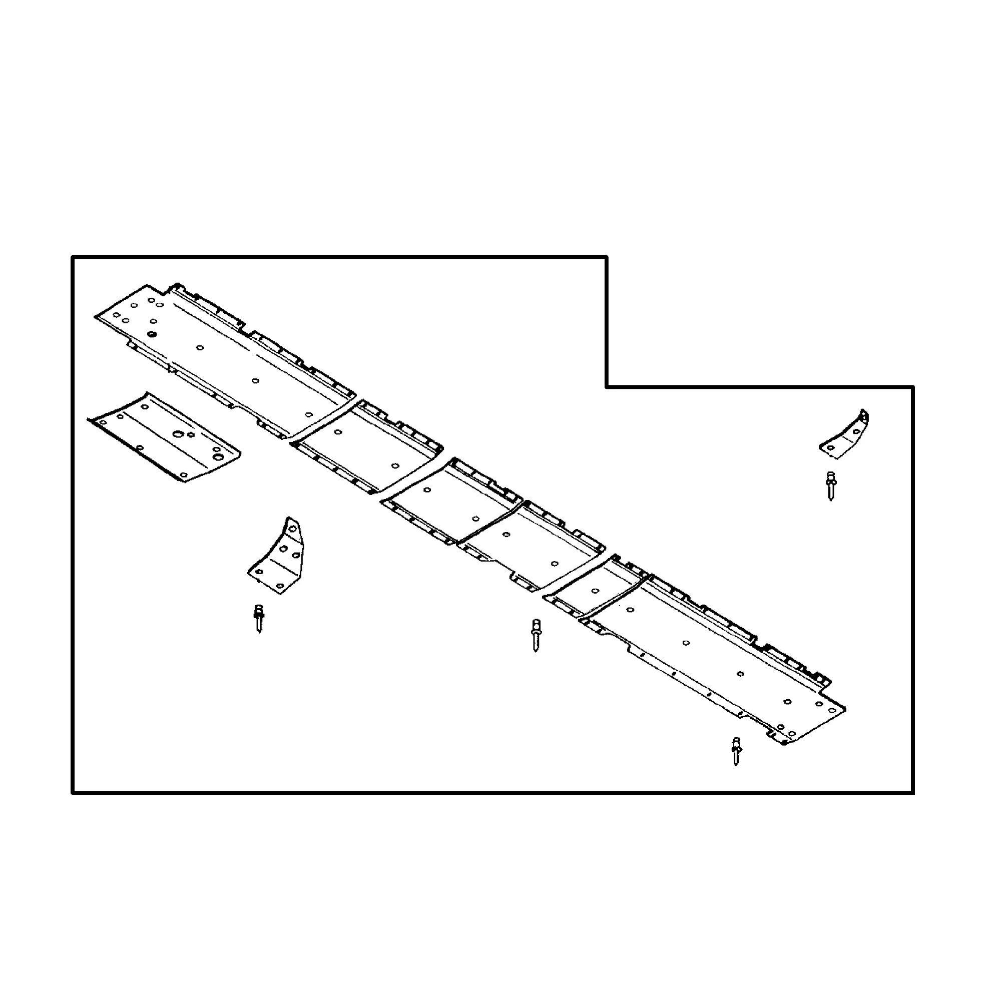 John Deere Complete Poly Skid Shoes Kit, 15 Feet - AH144168