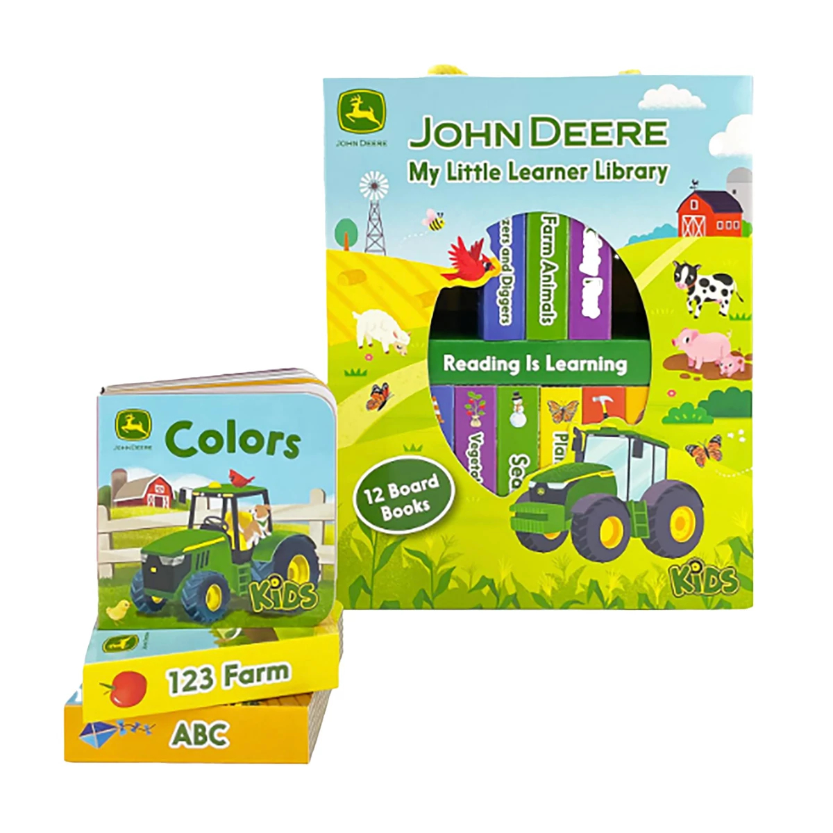 My Little Learner Library John Deere Kids 12-Book Set Board Book