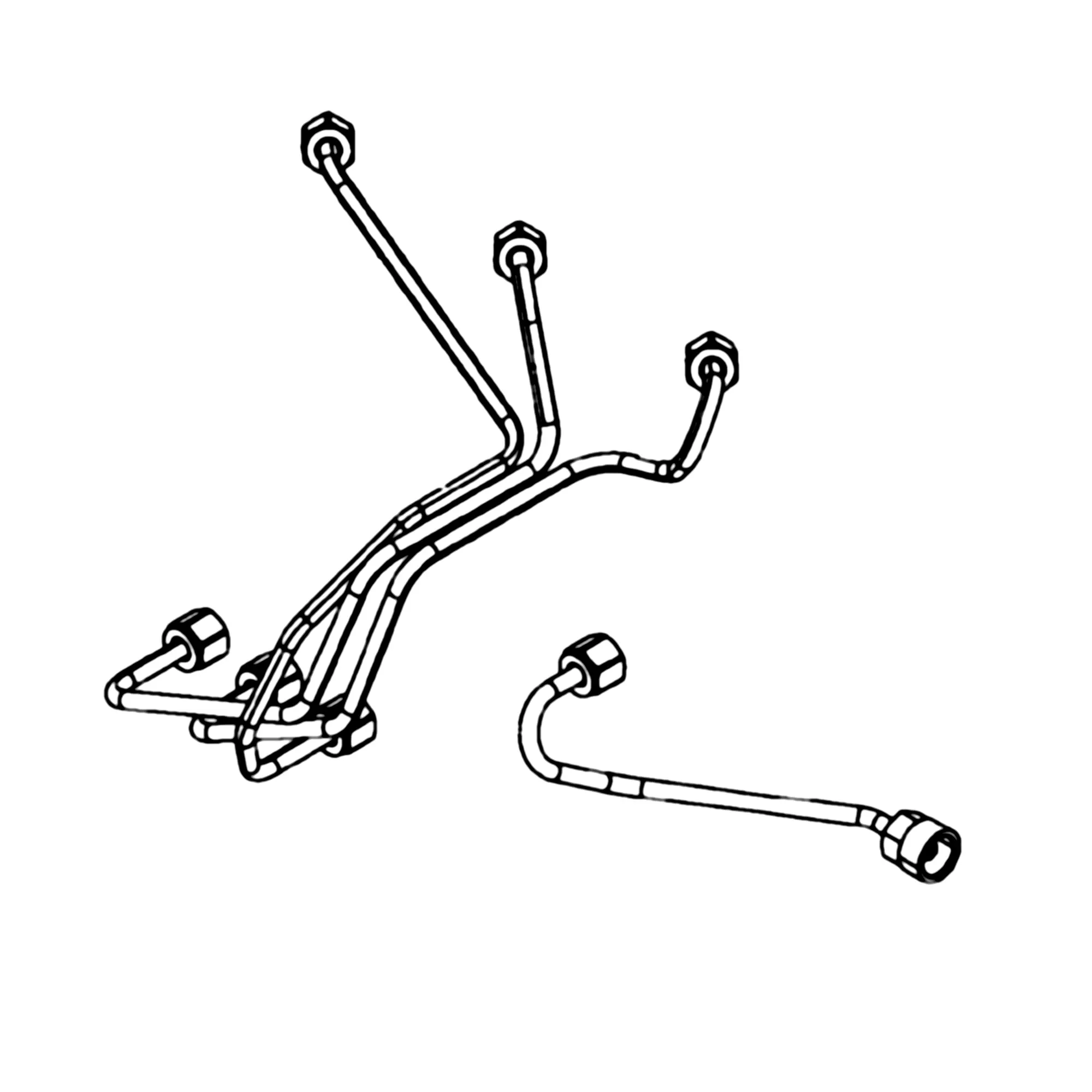 John Deere Fuel Injection Nozzle Pipe Kit - MIA882843