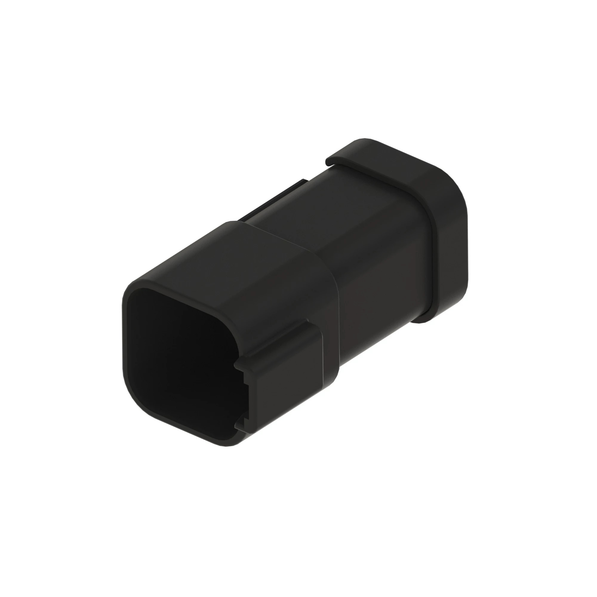 John Deere Black External Electrical Connector Housing, 6 Cavities - 57M8578