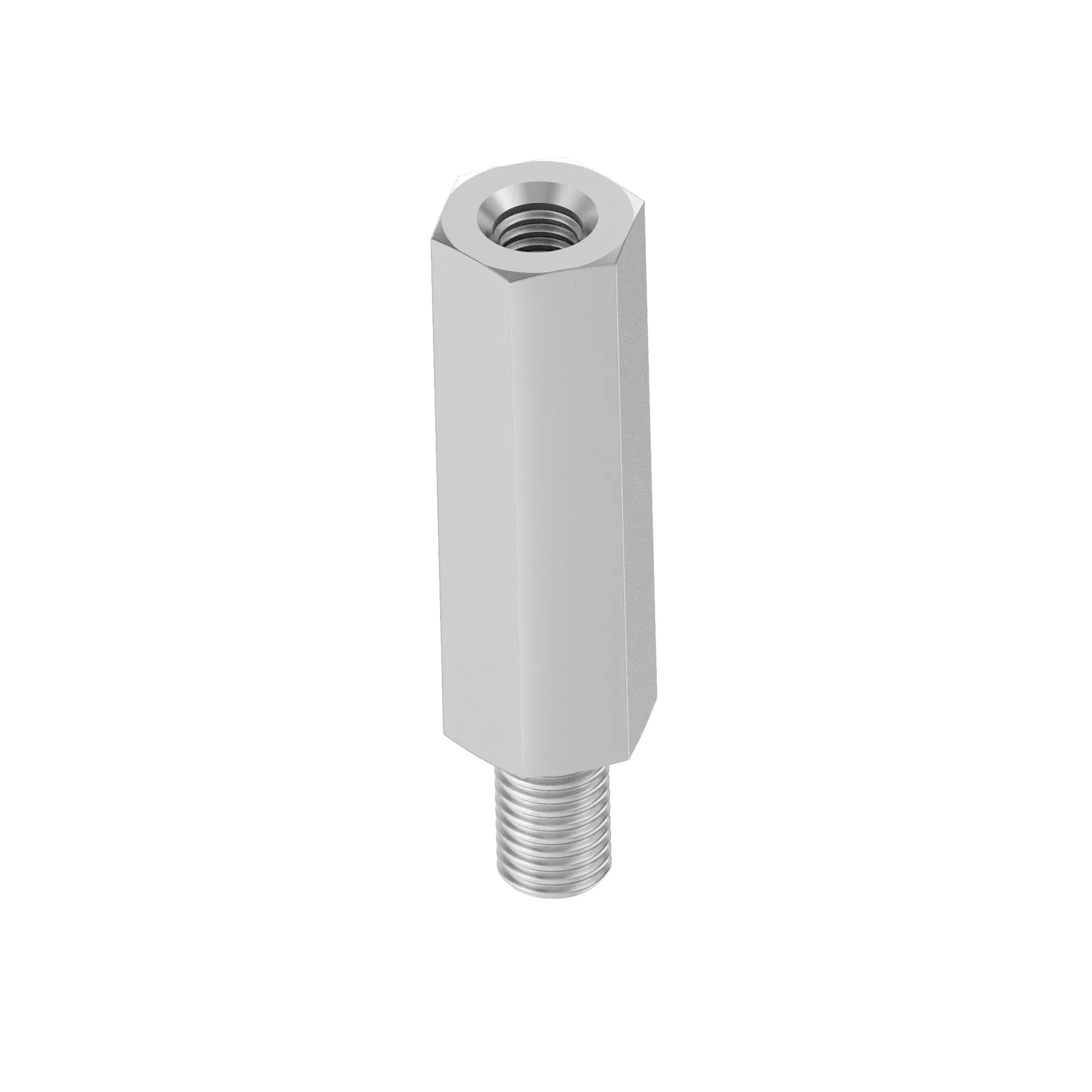 STUD, M8 MALE X M8 FEMALE THREADED