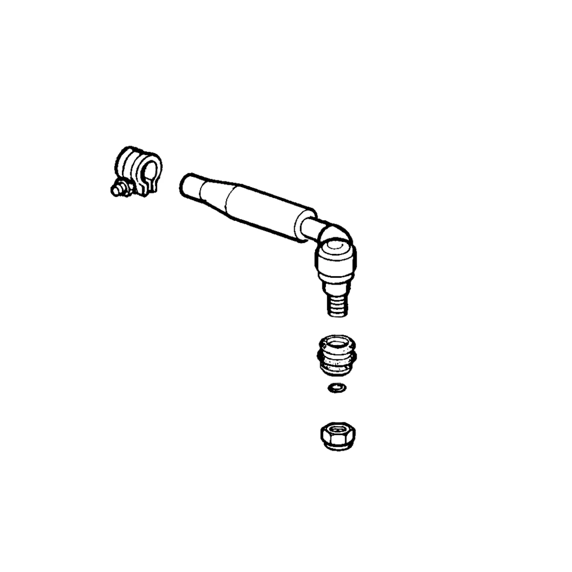 John Deere MFWD Axle Tie Rod Assembly, Left Side - AL177963