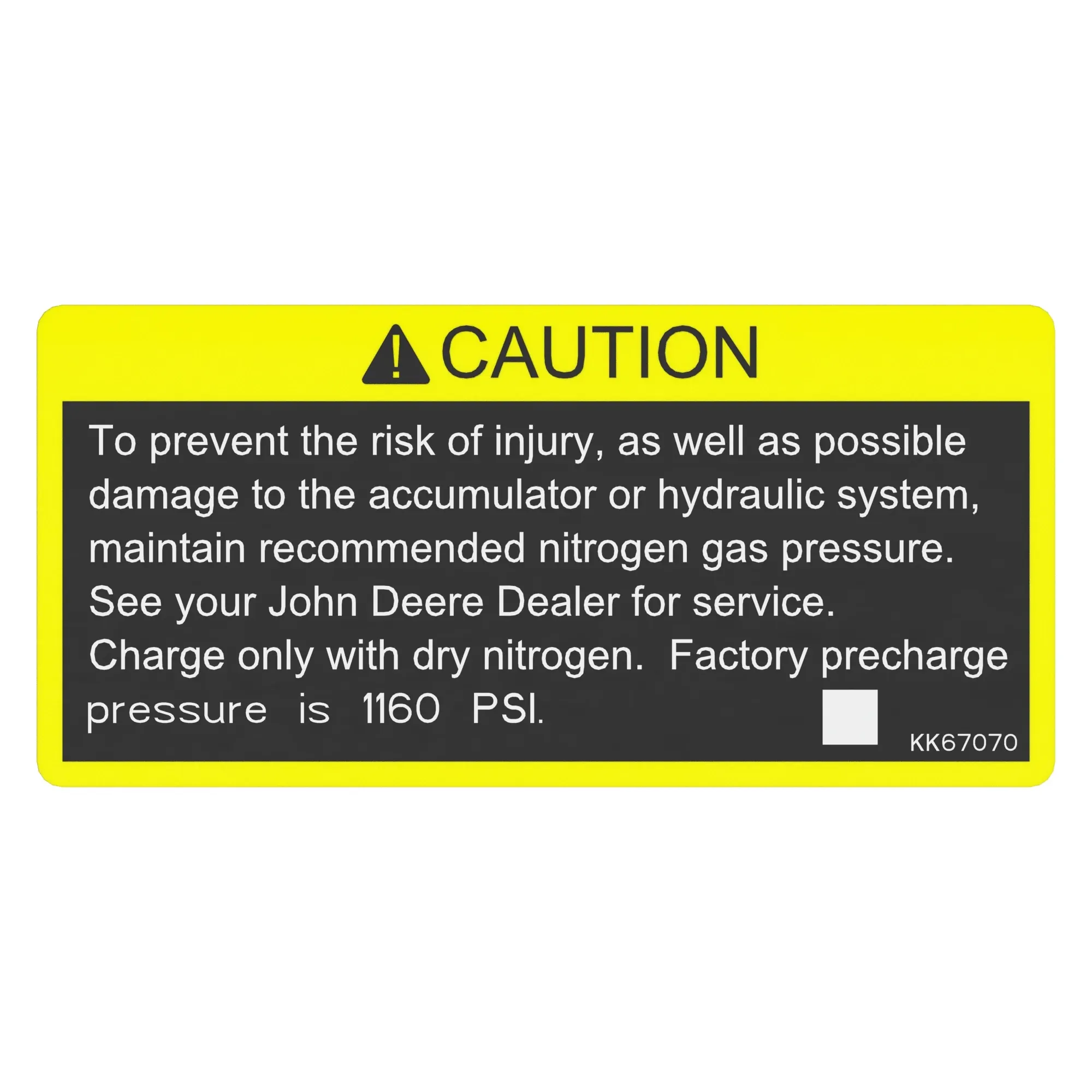 John Deere Safety Sign - KK67070