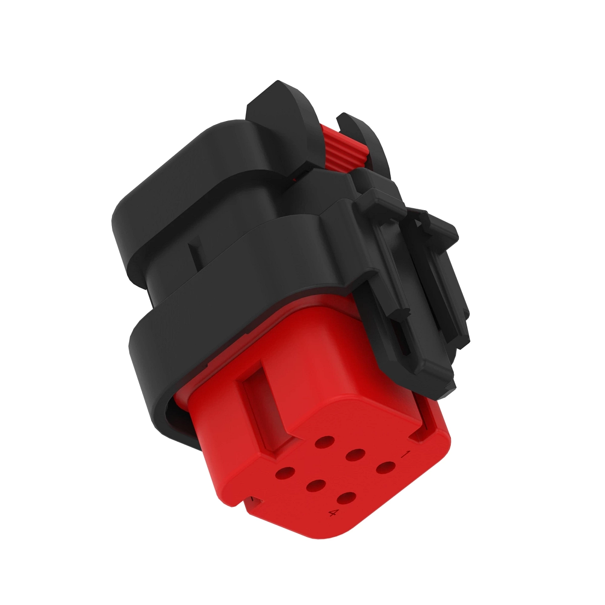 Tyco AMPSEAL16 6W Rcpt Sld Red Plst