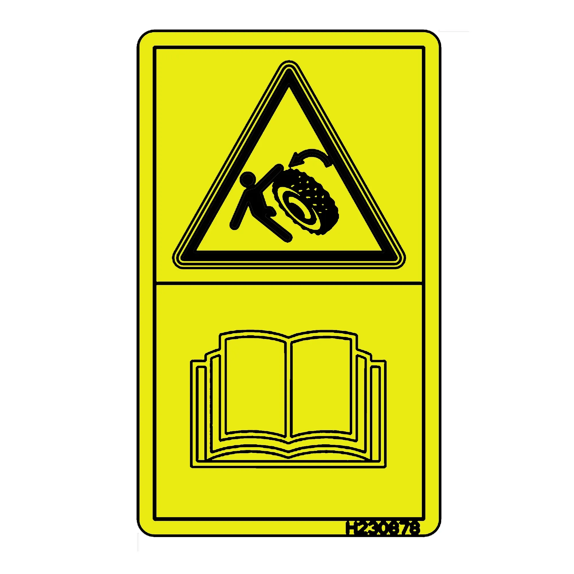 John Deere Safety Sign, Dual Wheels Warning - H230878