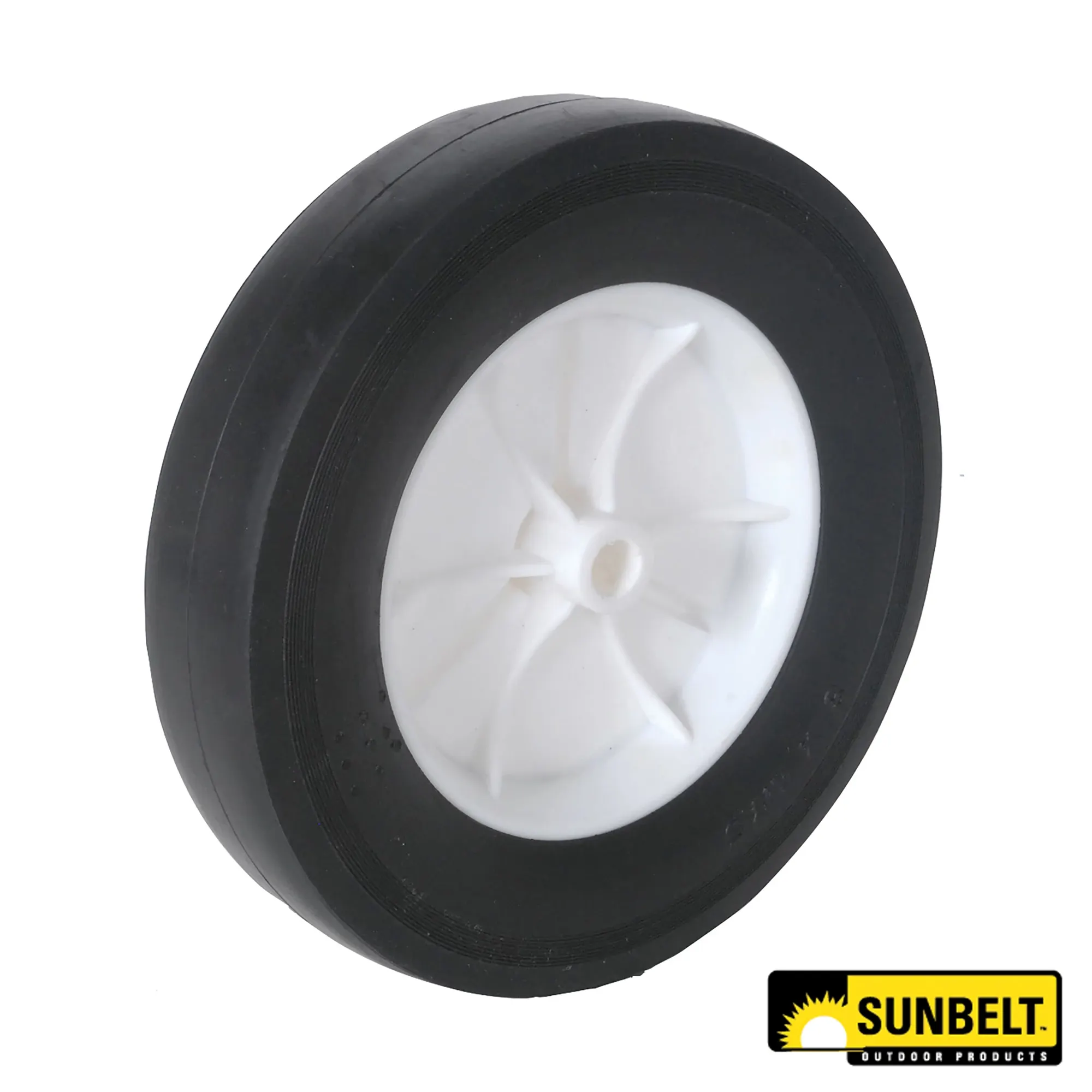 Sunbelt Smooth Plastic White Deck Wheel, 8 X 1.75 - A-B1SB2979