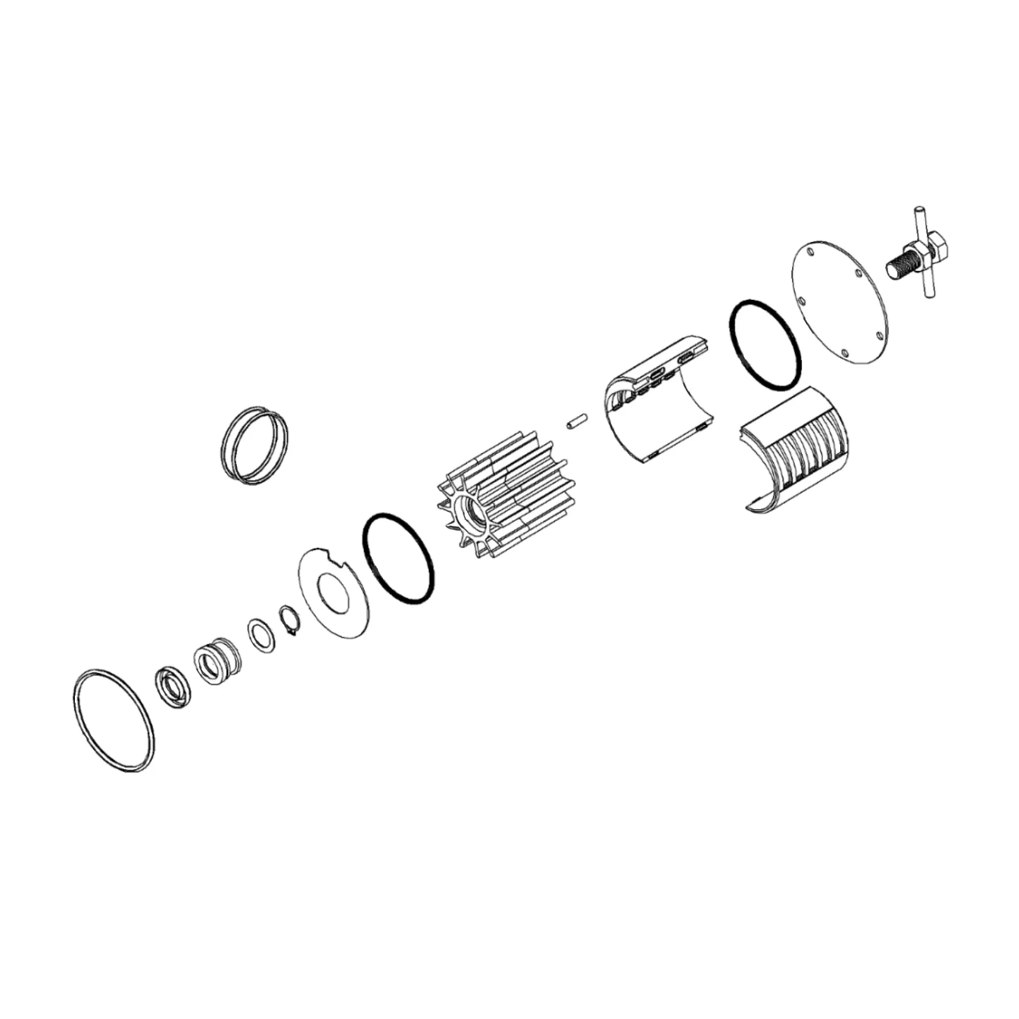 John Deere Sea Water Pump Repair Kit - RE530873