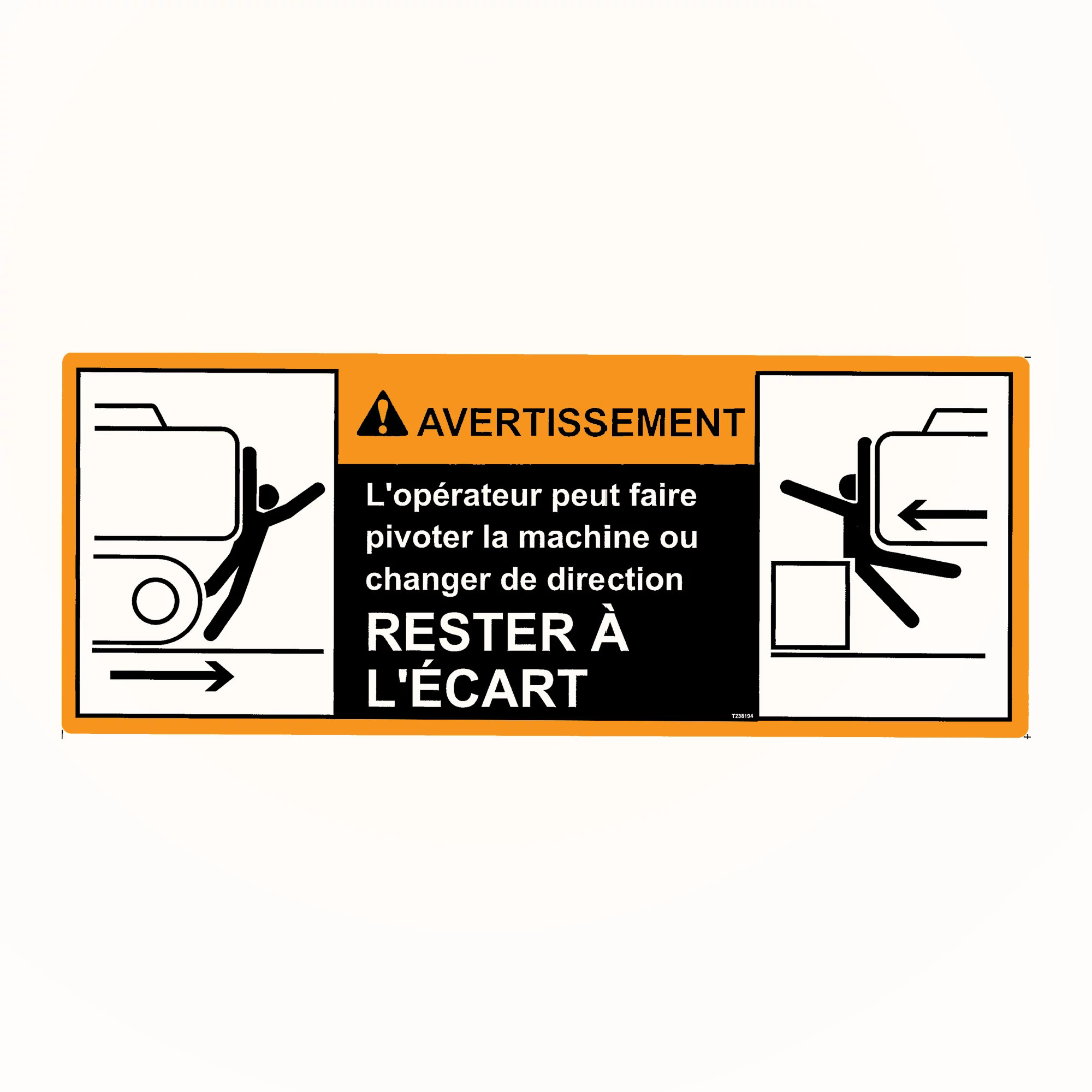 DECAL; STAY CLEAR 149 X 377 FRENCH