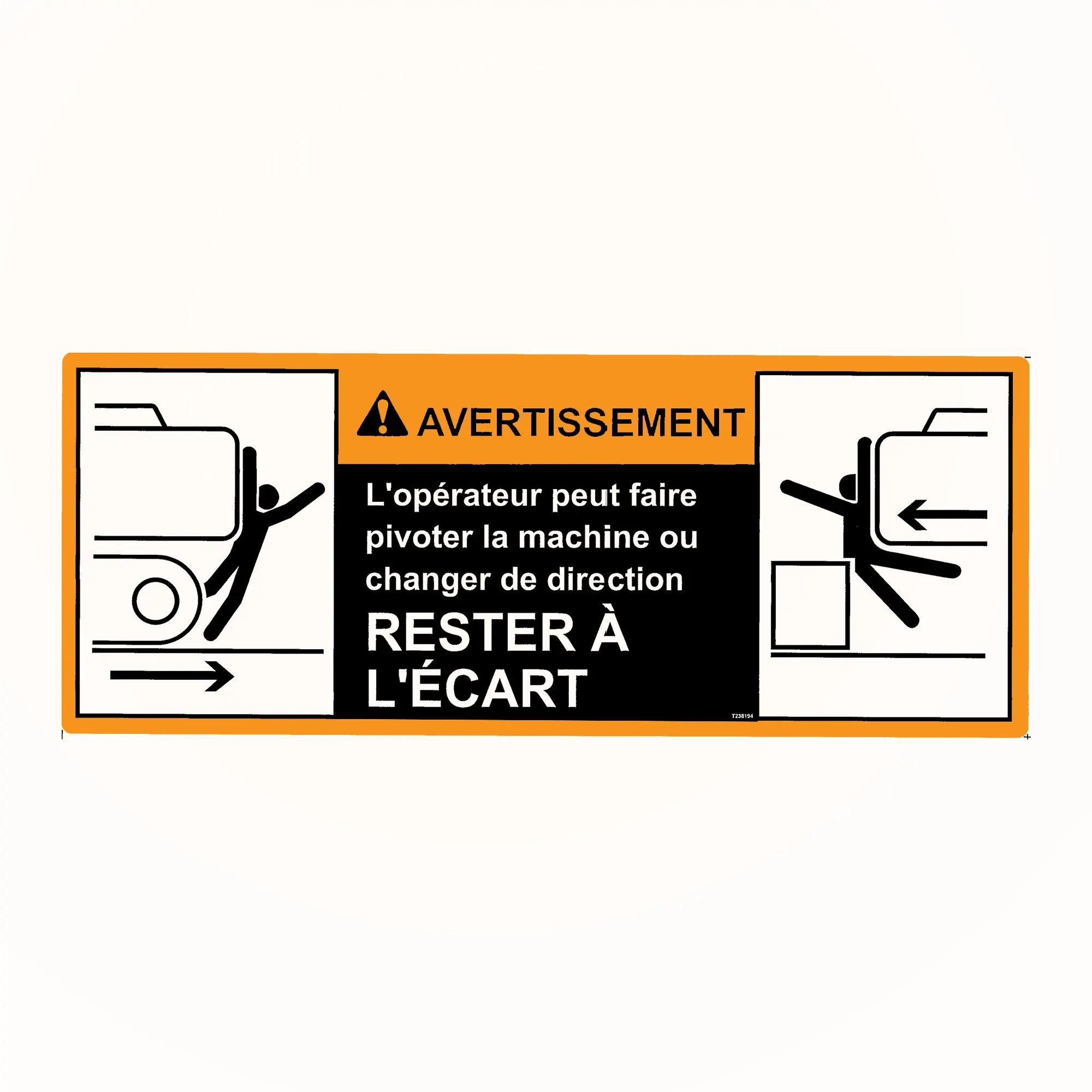 John Deere Stay Clear Label, French - T238194