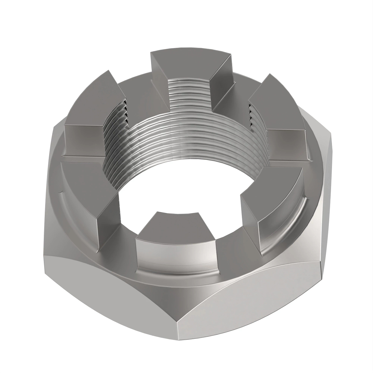 John Deere Hexagonal Slotted Nut, M18 - CQ04415