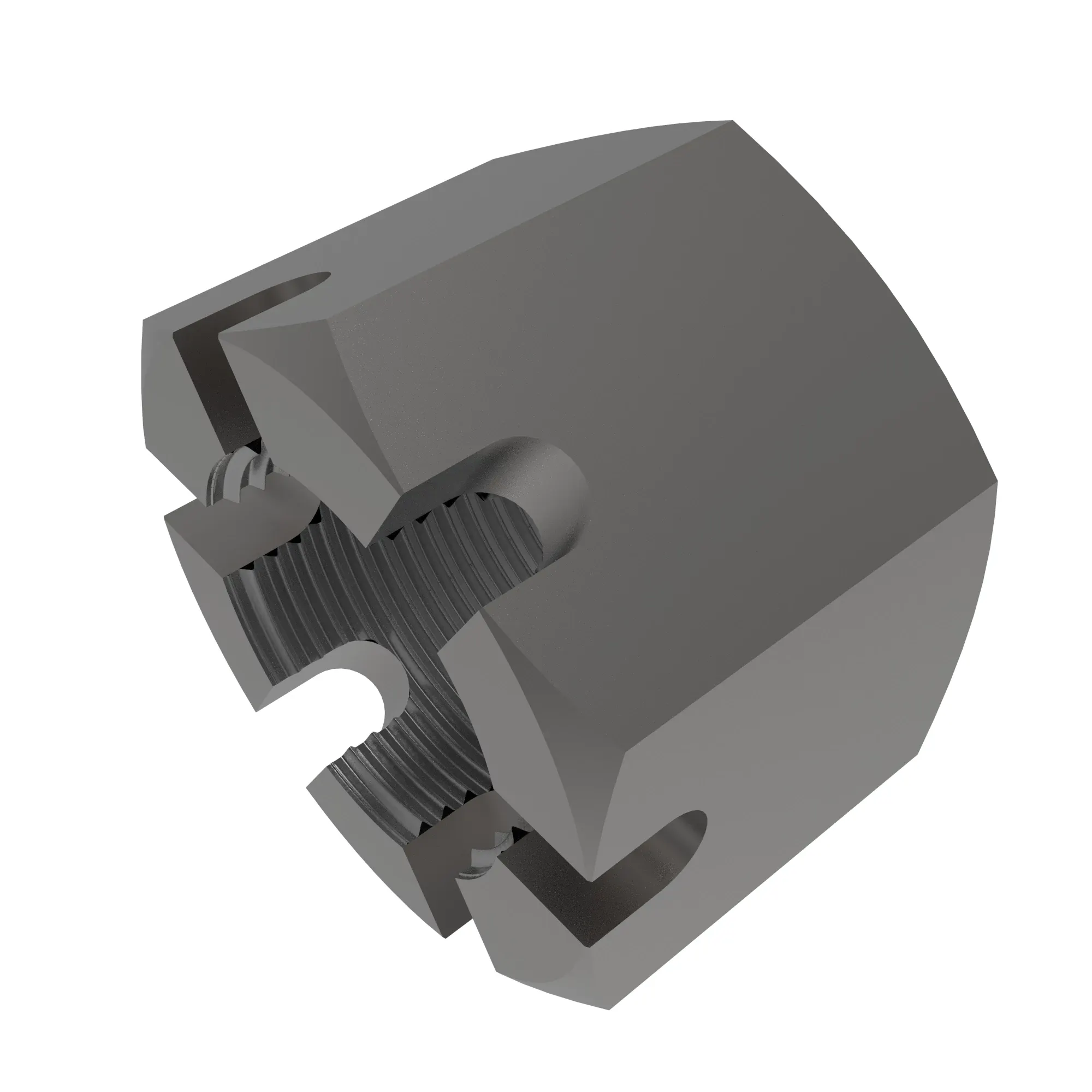 NUT, METRIC HEX SLOTTED