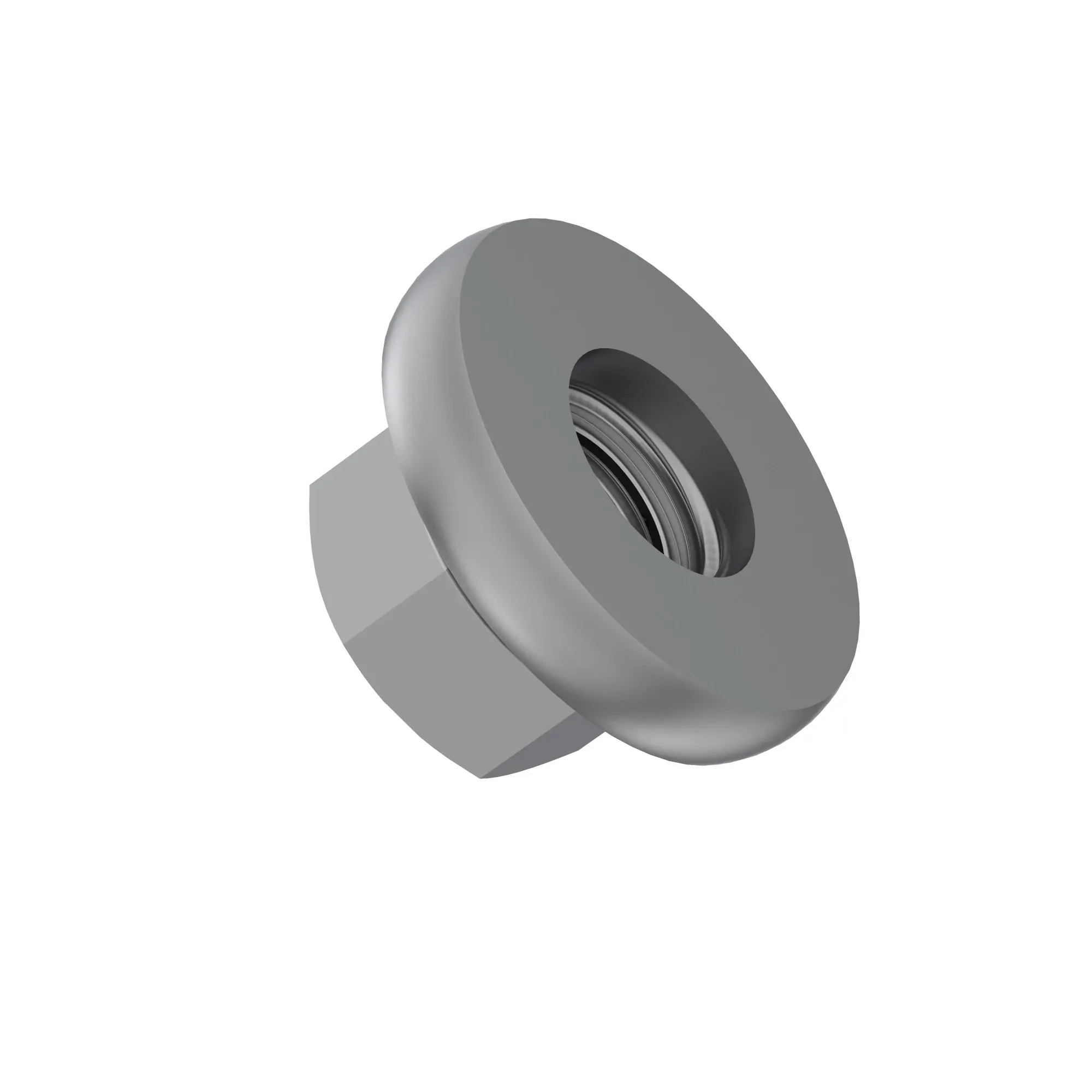NUT,HEX FLNG M6 NYLOCK CL10 JDN389
