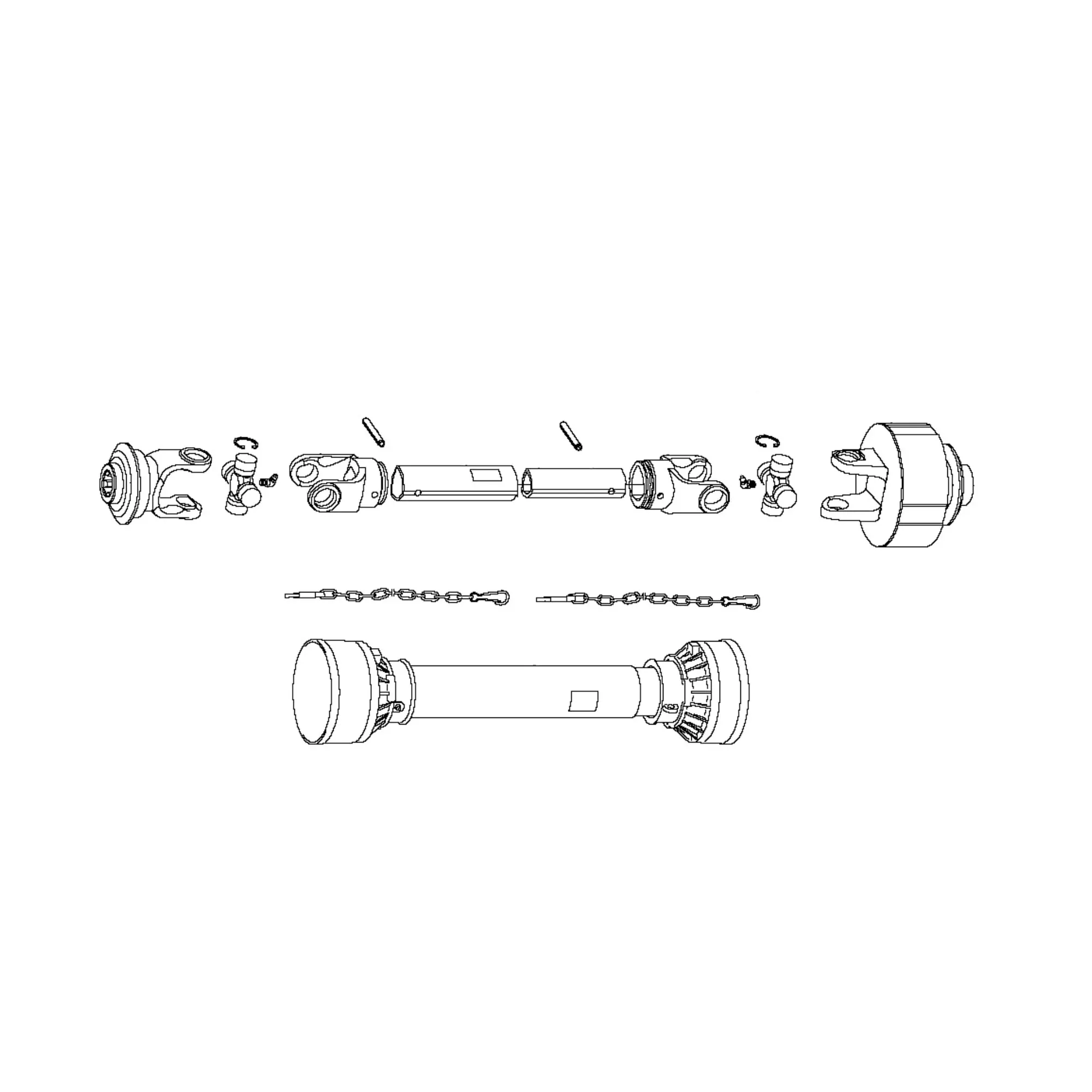 John Deere Attachment Mounting Driveshaft Kit - LVB25518