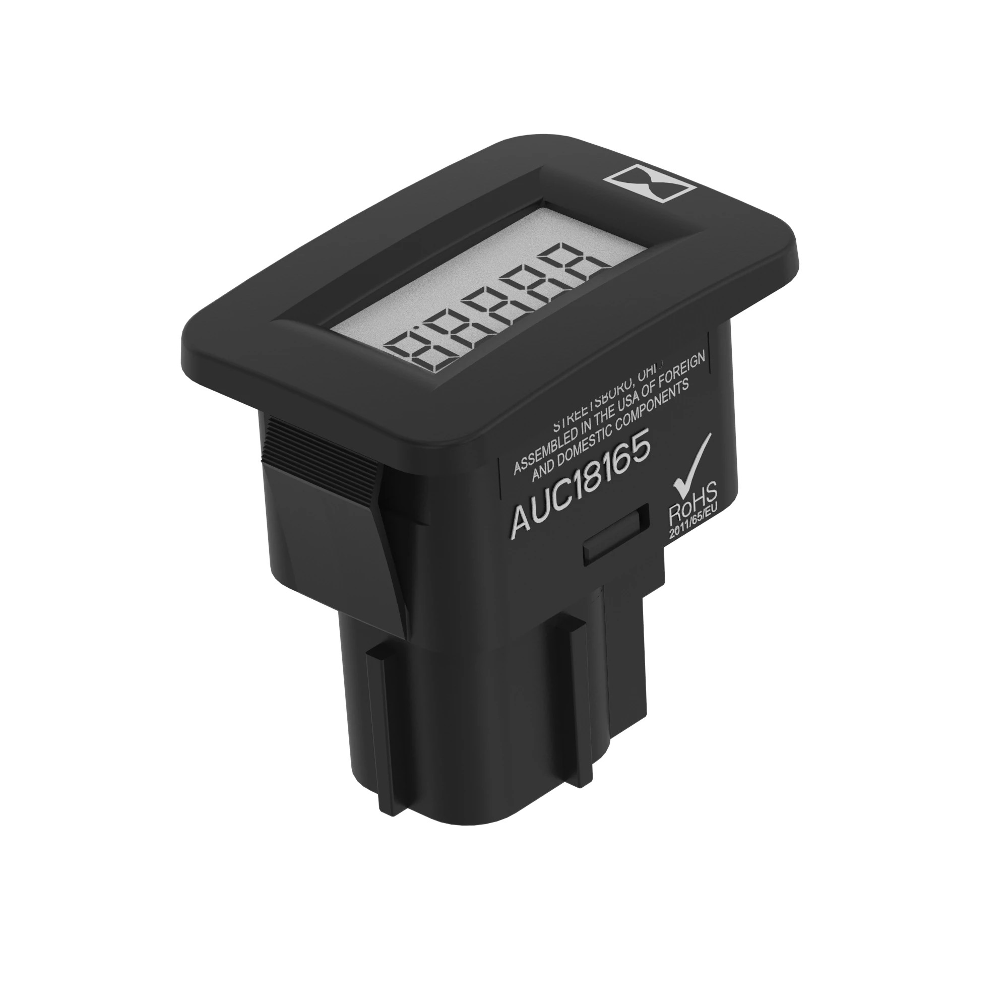 John Deere Rectangular Case Hour Meter Gage - AUC18165