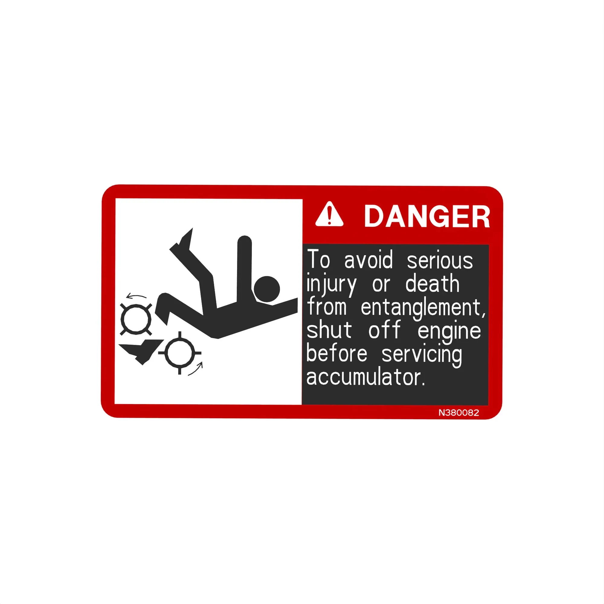 John Deere Safety Sign, Entanglement Danger - N380082