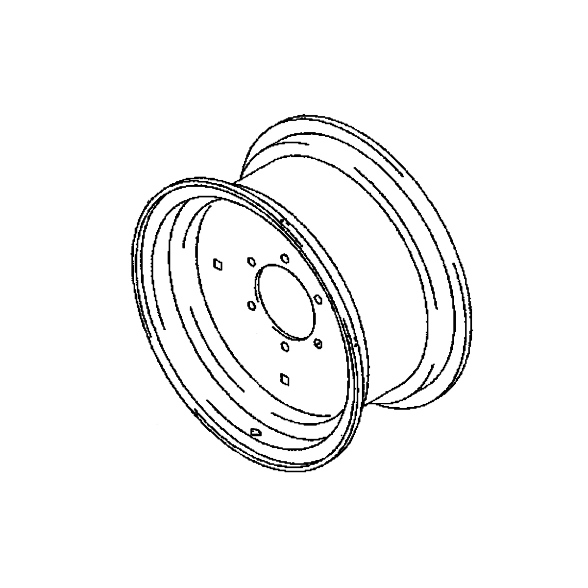 Wheel, Steel Disk & 9.75-16.5 Rim