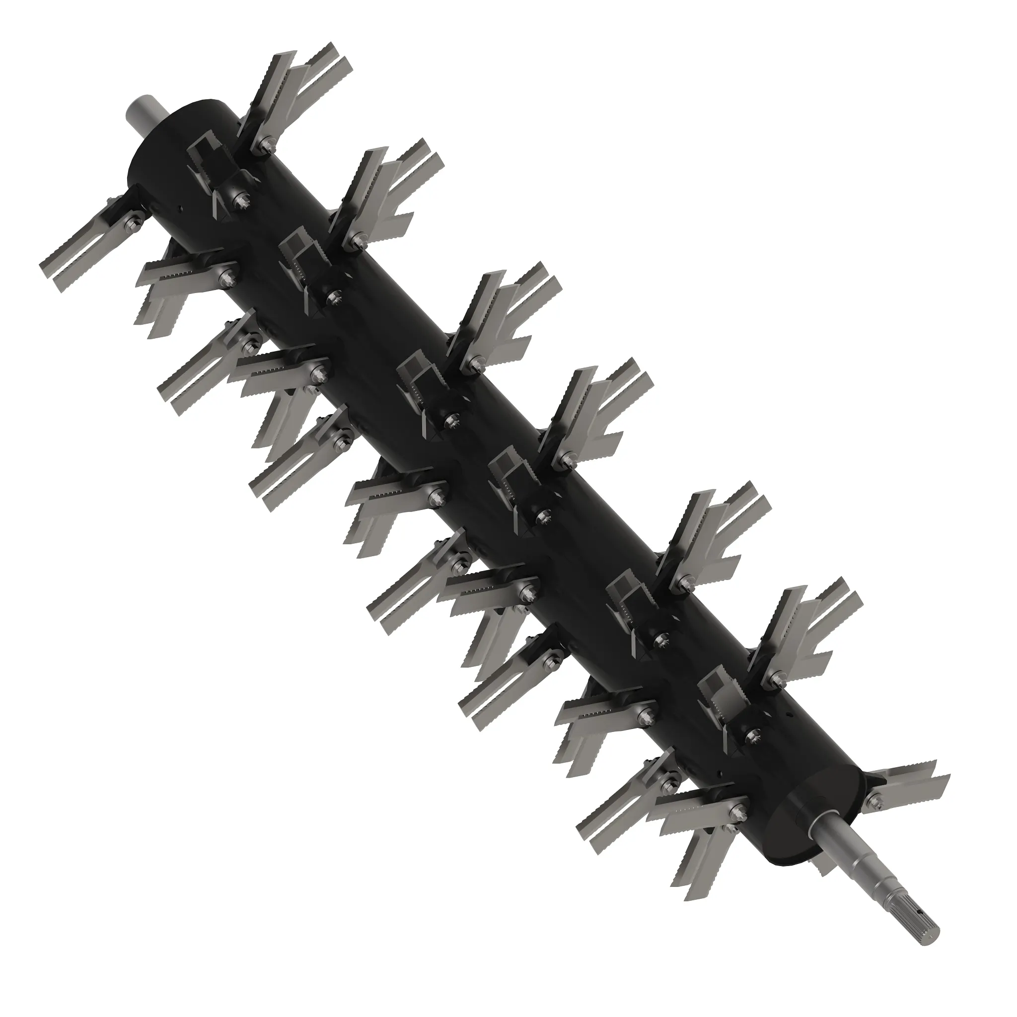 XFC chopper rotor w/ serrated knives and windpaddles wide assy