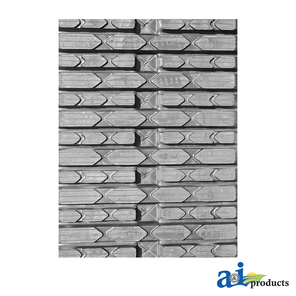 A&I Products Multi-Bar Tread Pattern (E5) Rubber Track, Width 400 mm, Pitch 86 mm, Links 52 - A-4008652E5
