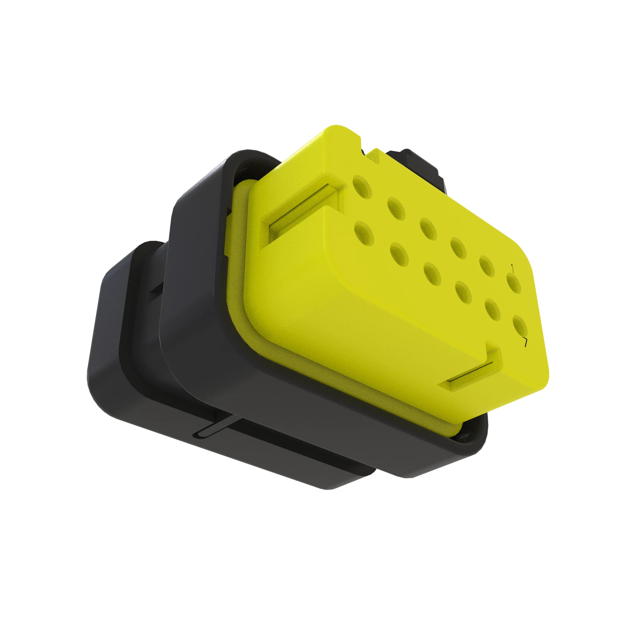 John Deere Yellow Electrical Connector Housing, 12 Cavities - 57M9802