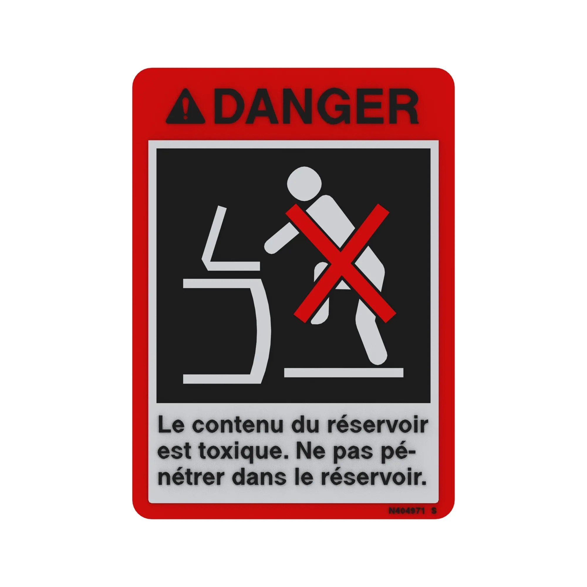 John Deere Tank Lid Opening Danger Label - N404971