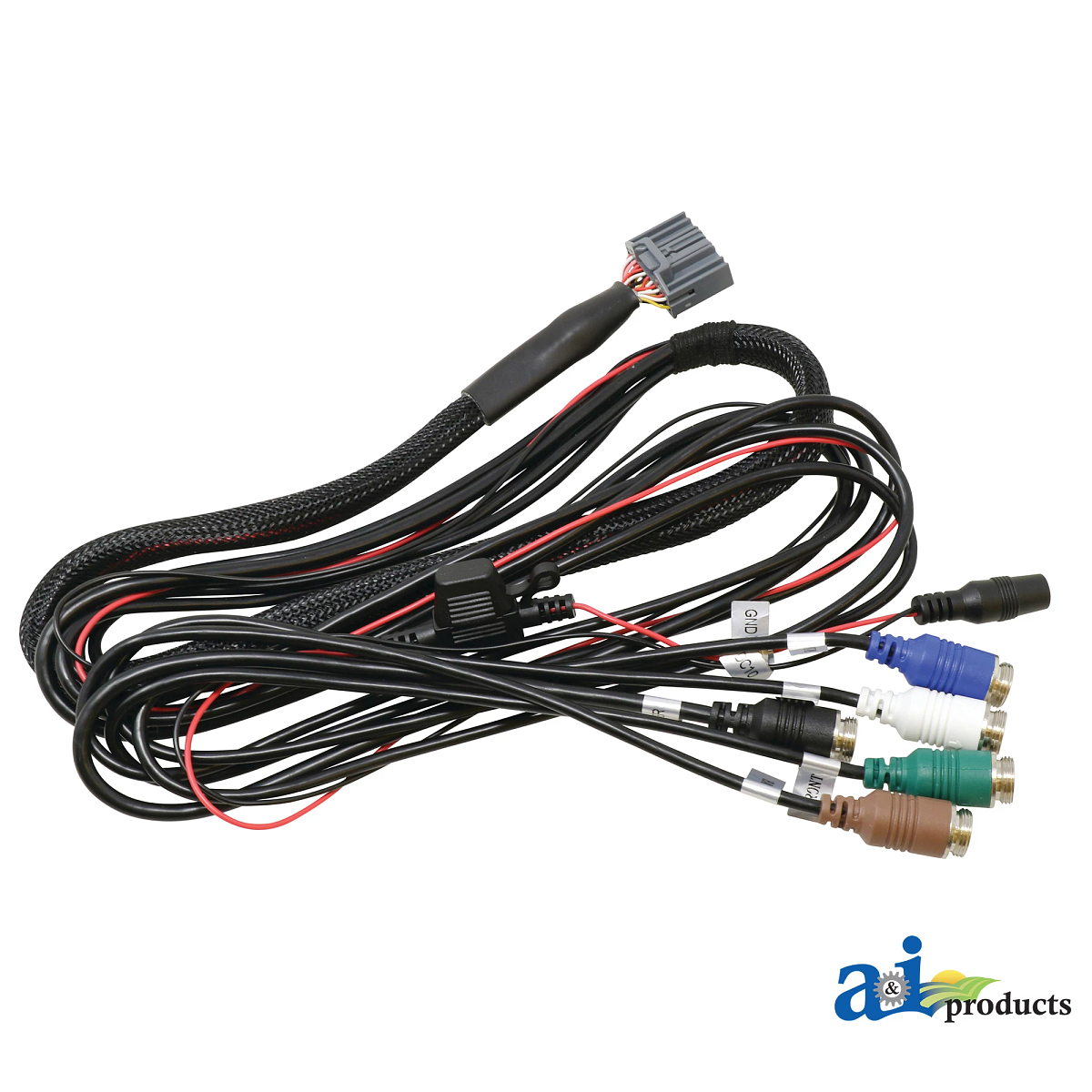 A&I Products CabCAM™ 24 Pin High Definition Power Harness for QUAD Monitors - A-HD24PQ