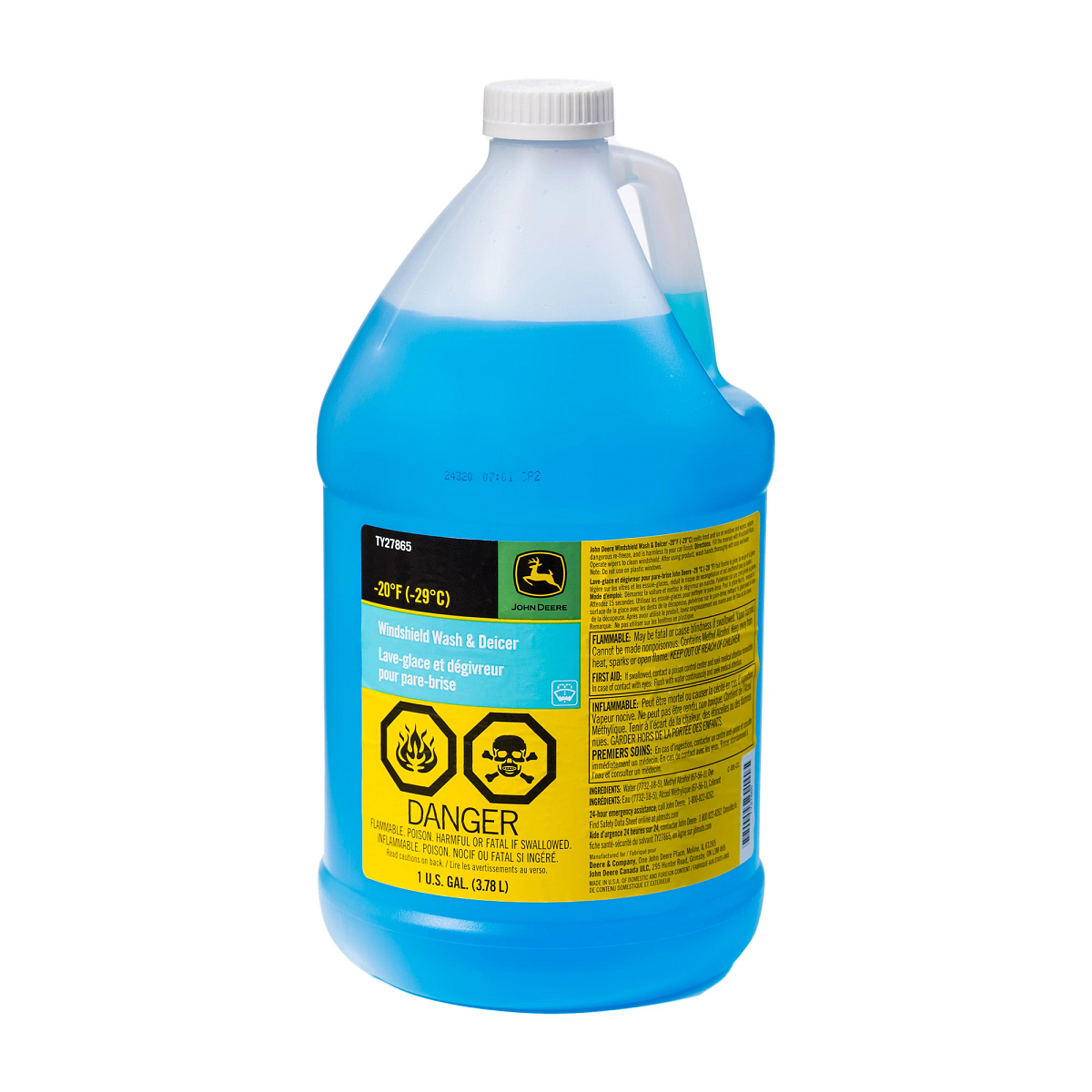 John Deere Windshield Washer Fluid, 3.78 Liter (1 Gallon) - TY27865