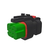 John Deere Green Electrical Connector Housing, Cavities 4 - 57M9820