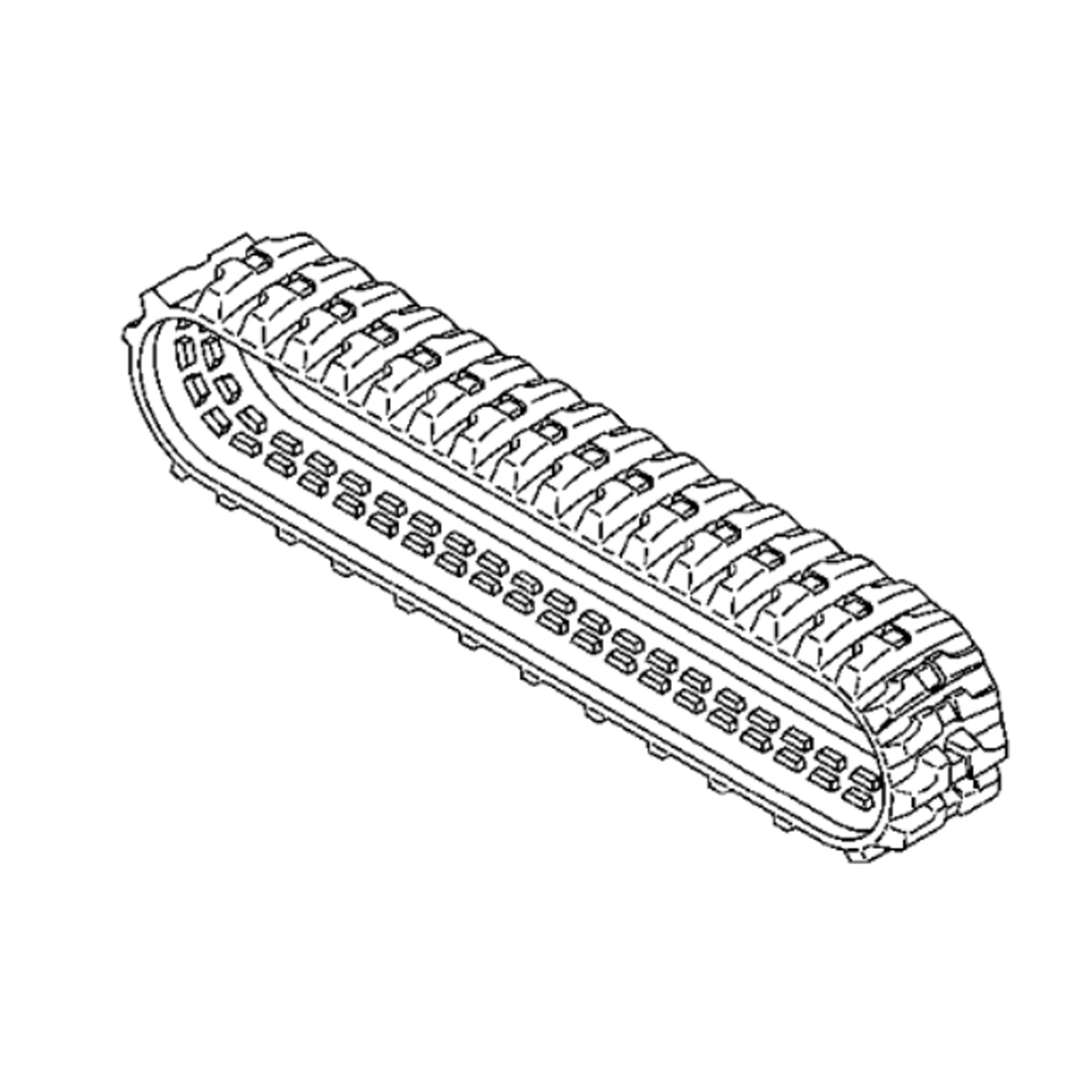 John Deere T1 Tread Pattern Rubber Track, Width 300 mm, Pitch 52.5 mm, Links 78 - 4626366