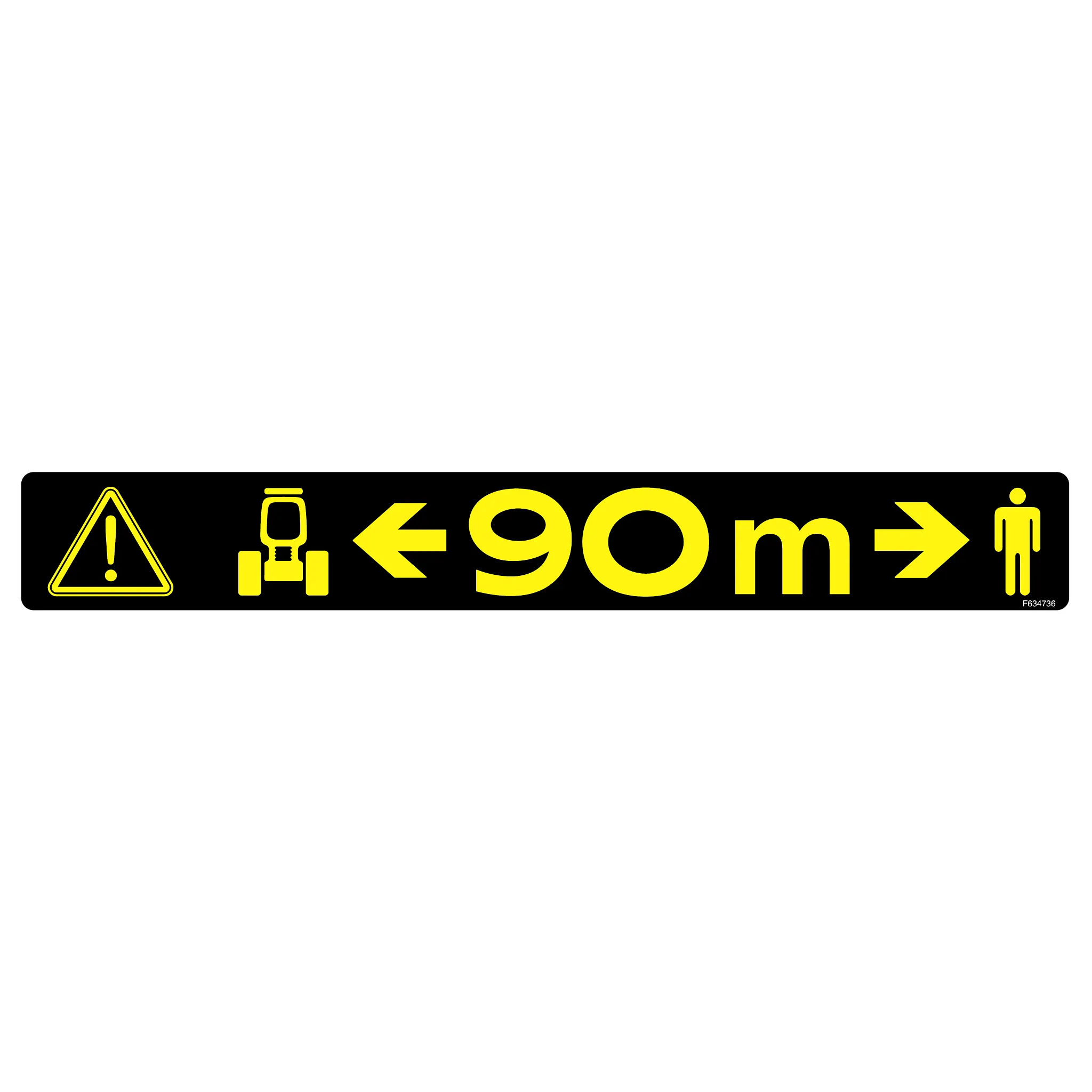 John Deere Label, Stay Back 90 Meters - F634736