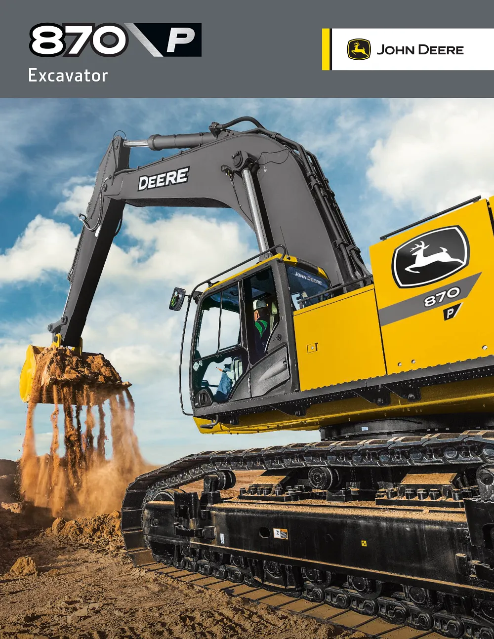 870 P-Tier Excavator Product Brochure cover
