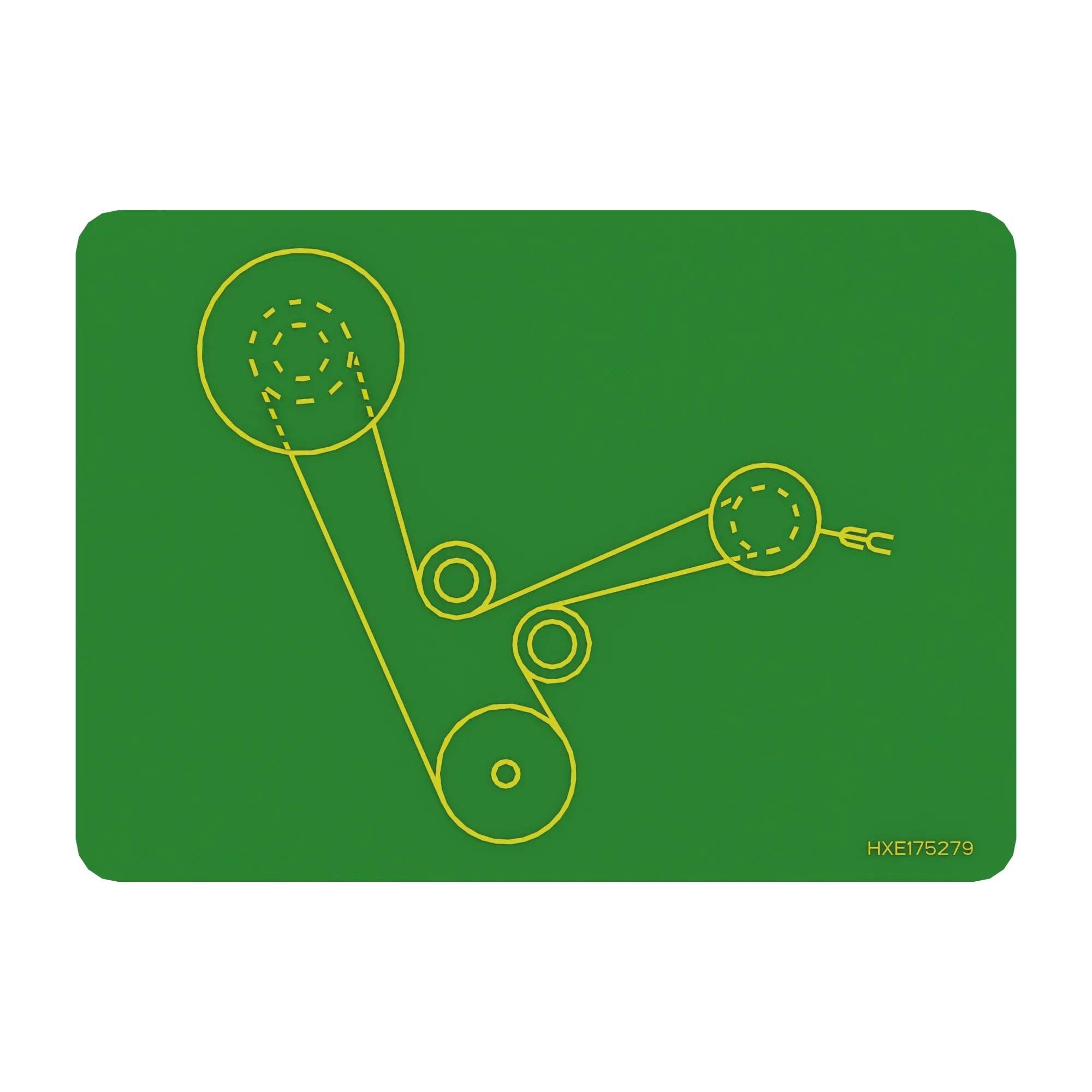 John Deere Shoe Drive Belt Label - HXE175279