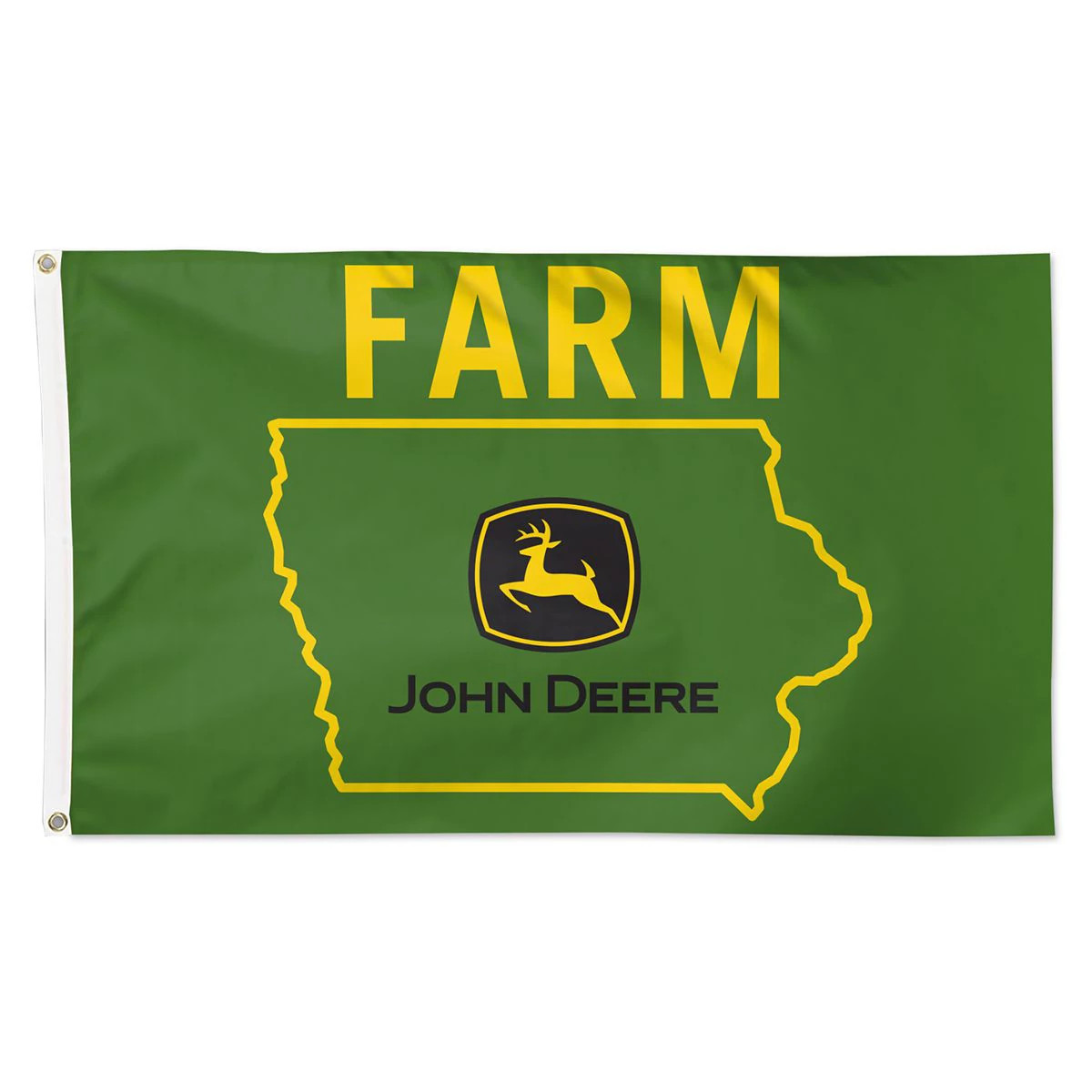 "3' x 5' Green Iowa DLX Logo Flag"