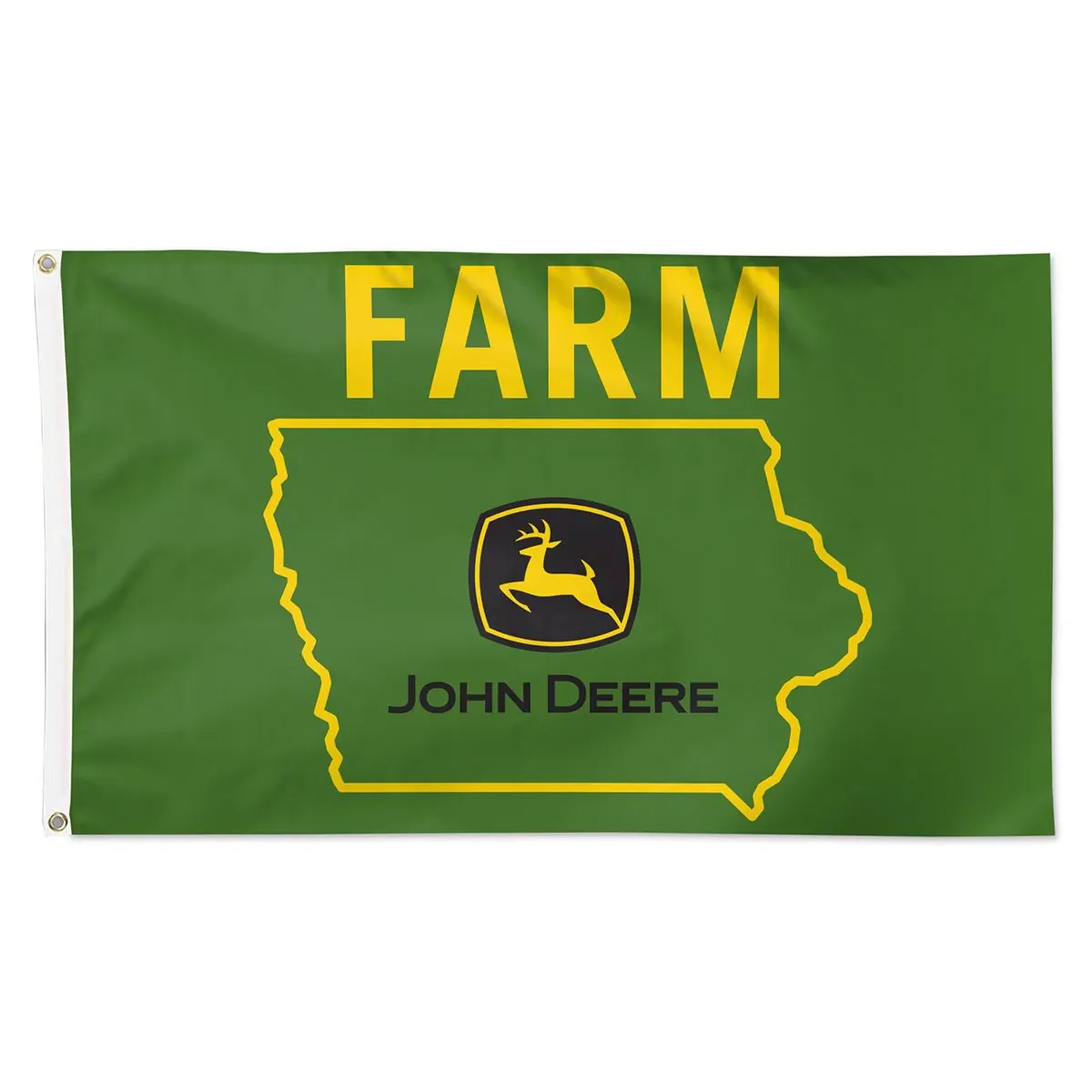 "3' x 5' Green Iowa DLX Logo Flag"