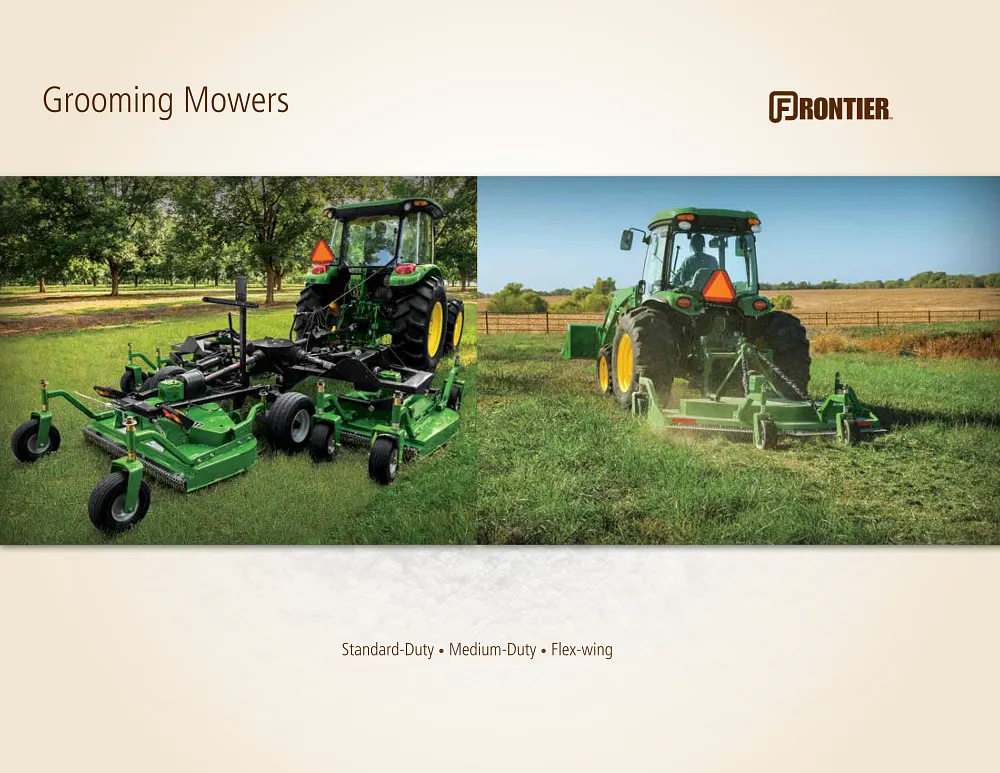 Frontier Grooming Mowers Brochure cover