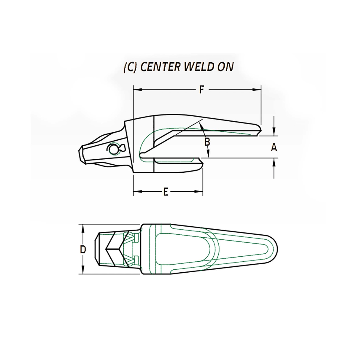 Weld-on Center Adapter