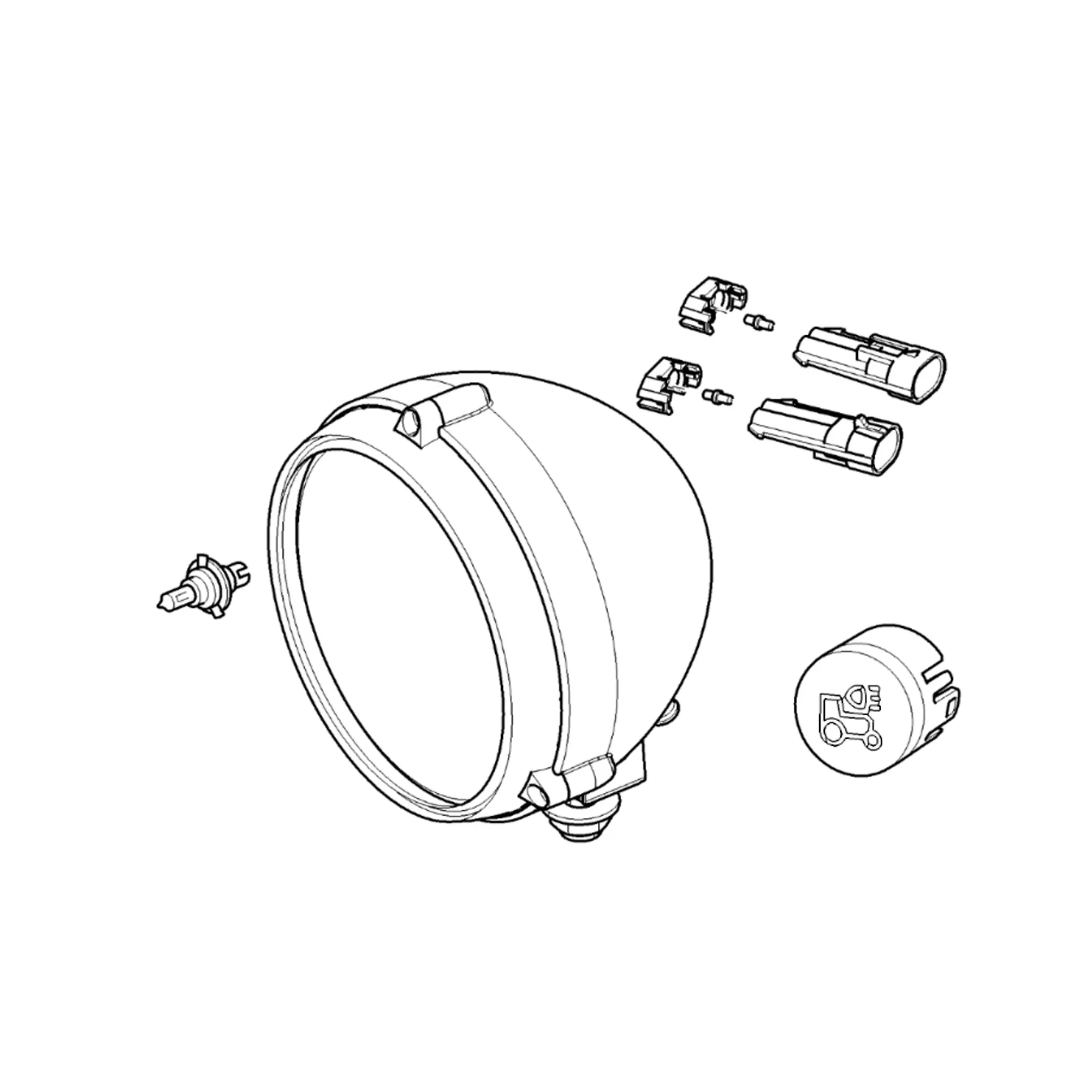 John Deere Right Side Cab Traffic Headlight - AL205881