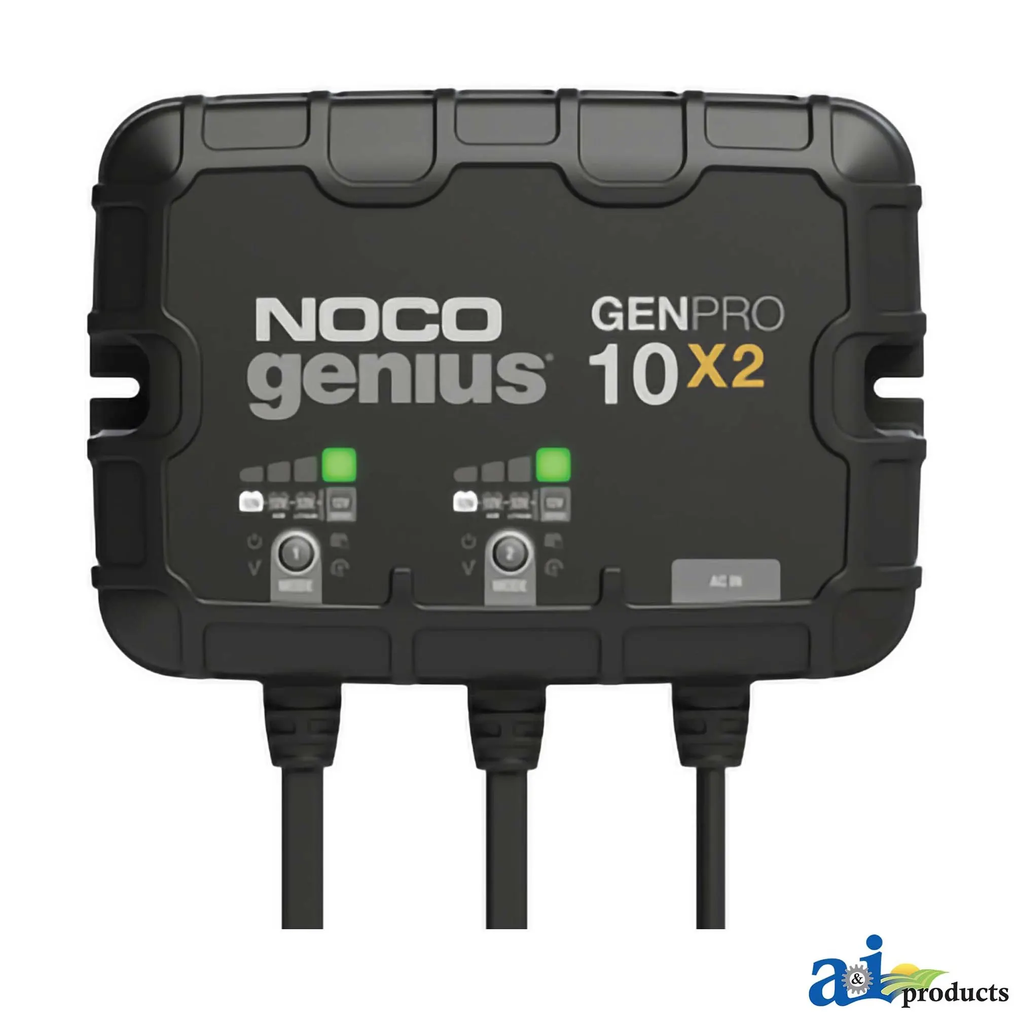 A&I Products NOCO 2-Bank, 20 Ampere Onboard Battery Charger, Maintainer, and Desulfator - A-GENPRO10X2