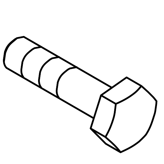 John Deere Hexagonal Head Cap Screw, 1/4" X 1" - 19H1914