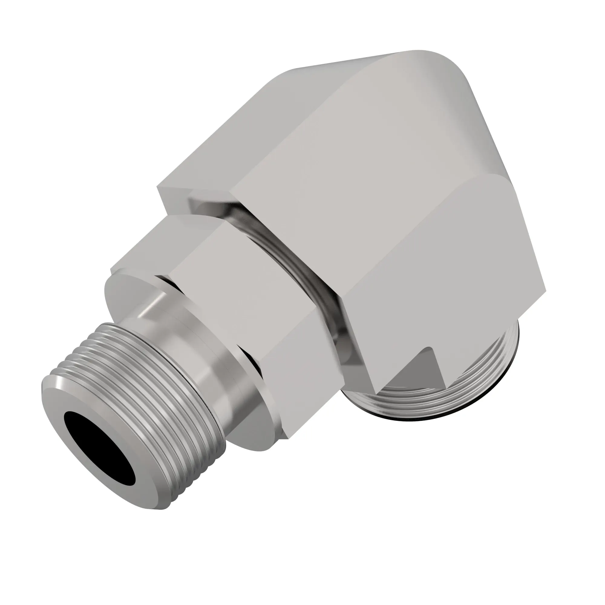 90 DEG ELBOW,O-RING FSF W/MET HEX