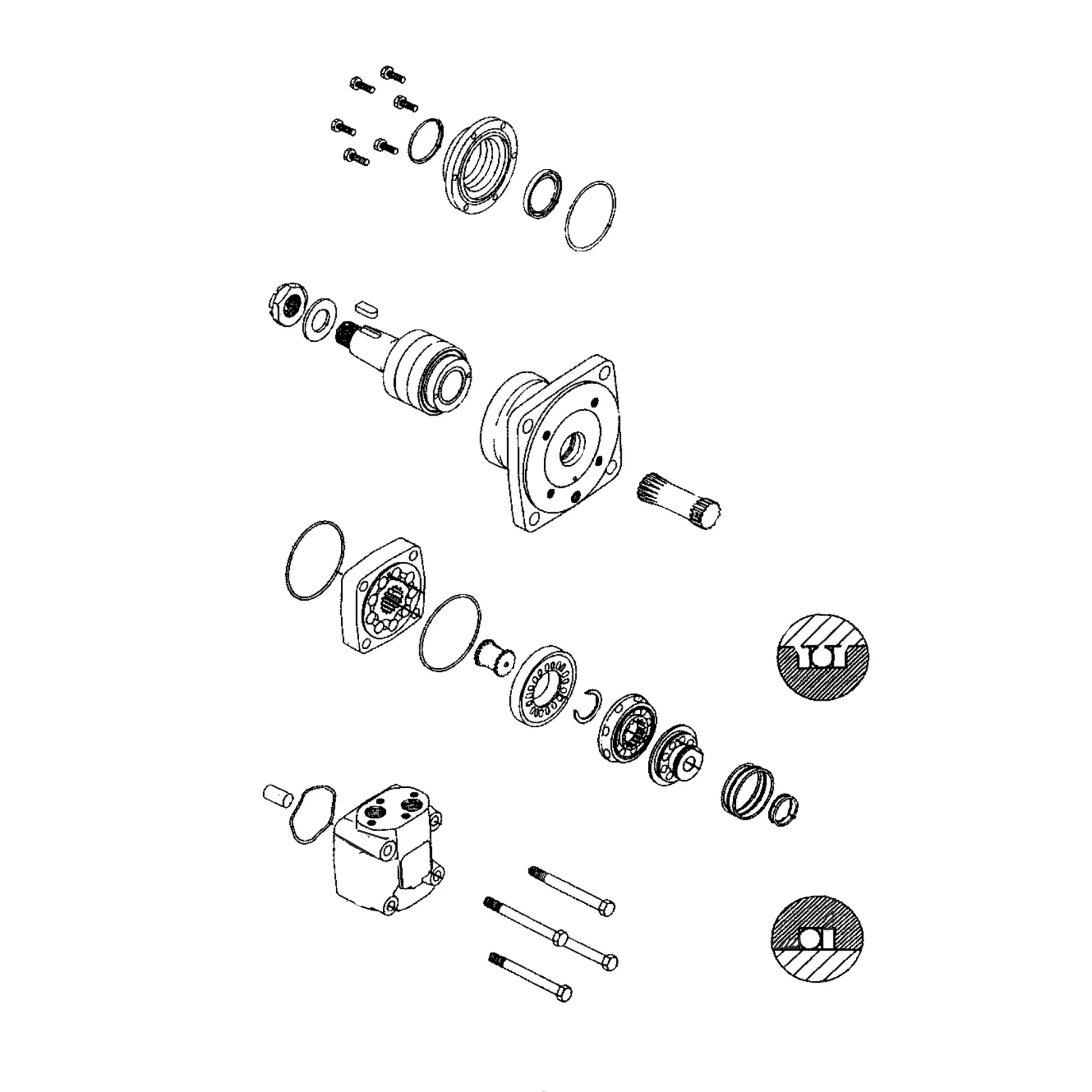 John Deere Feed Rollers Hydraulic Motor - F069033