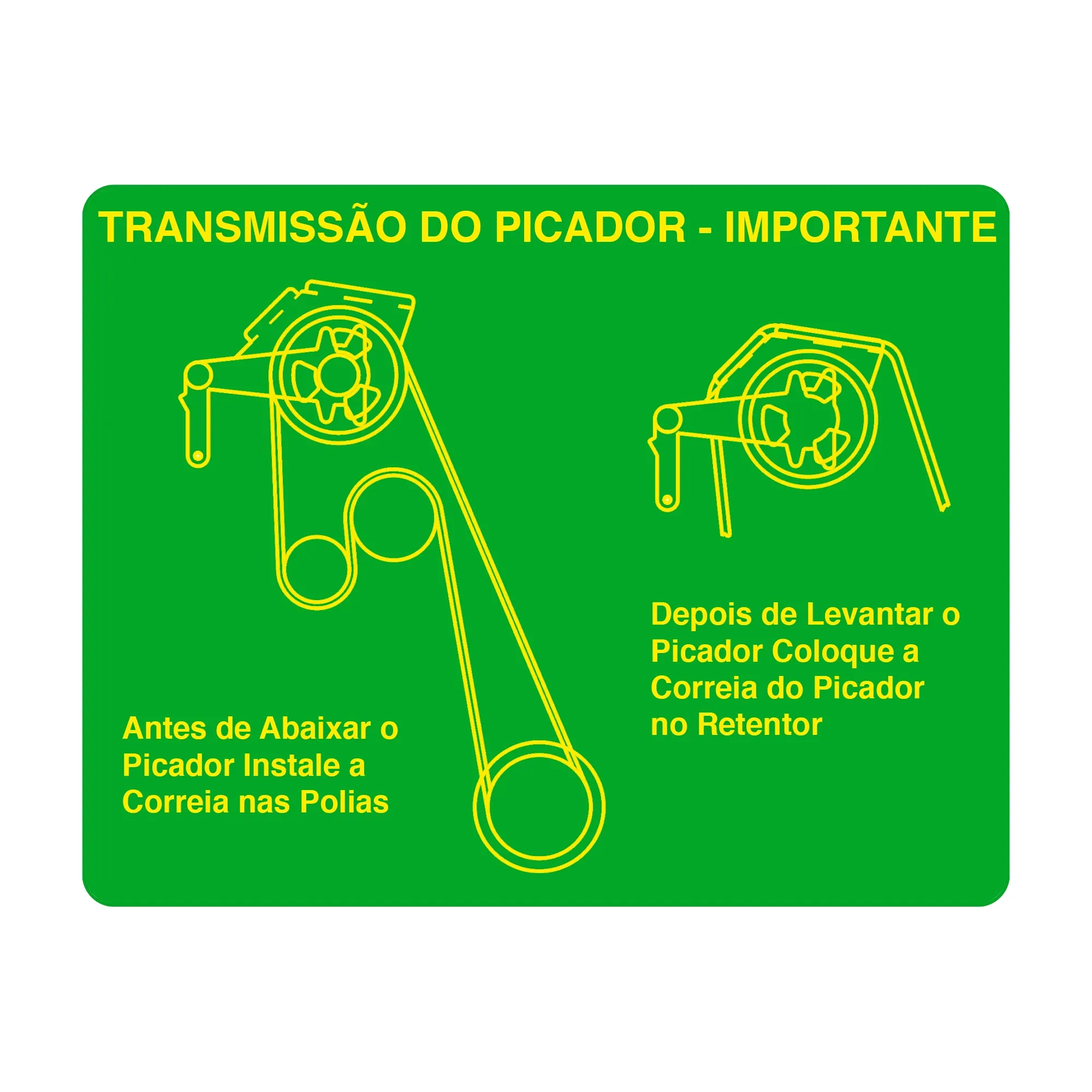 John Deere Chopper Belt Position Label - H173884
